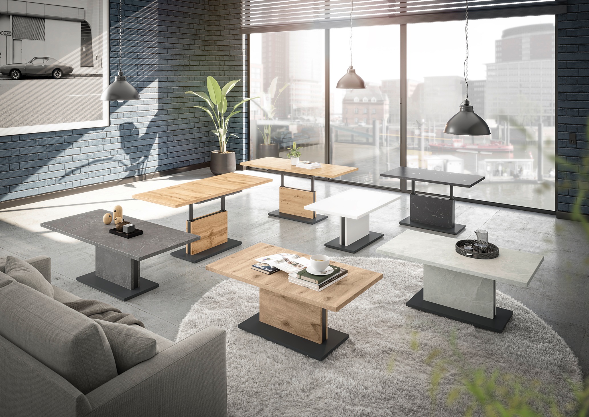 Mäusbacher Couchtisch »Lift Couchtisch«, höhenverstellbar 56-75cm, Breite T günstig online kaufen