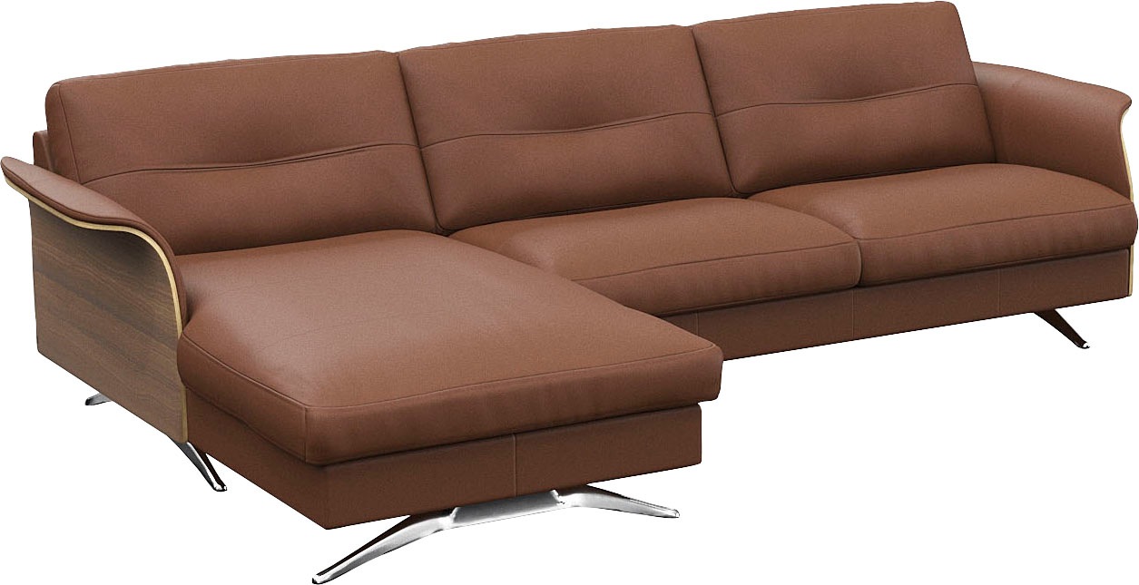 FLEXLUX Ecksofa »Glow, super bequem durch hochwertigem Sitzaufbau mit Federkern, L-Form«, Modernes skandinavisches Design