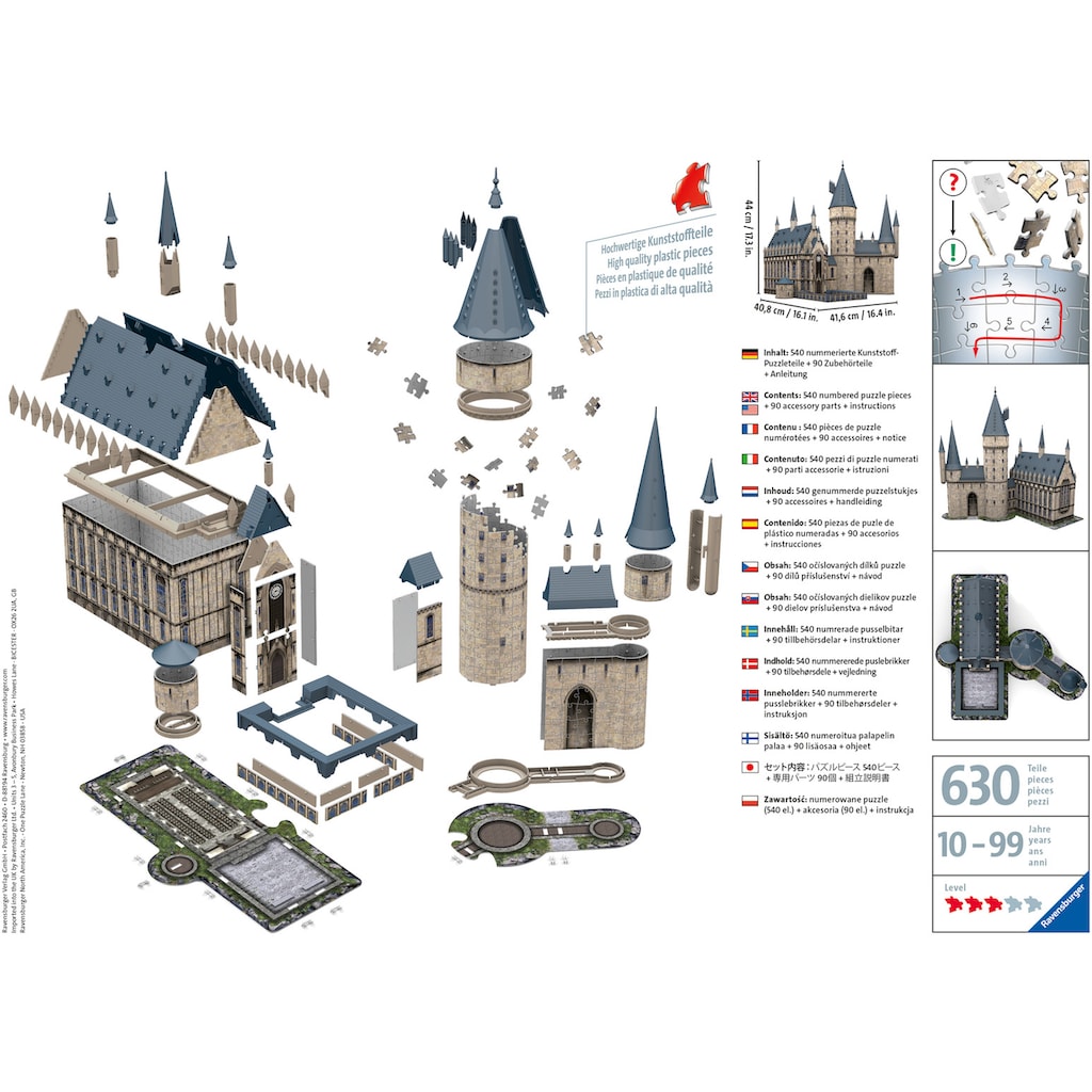 Ravensburger 3D-Puzzle »Harry Potter Hogwarts Schloss - Die Große Halle«