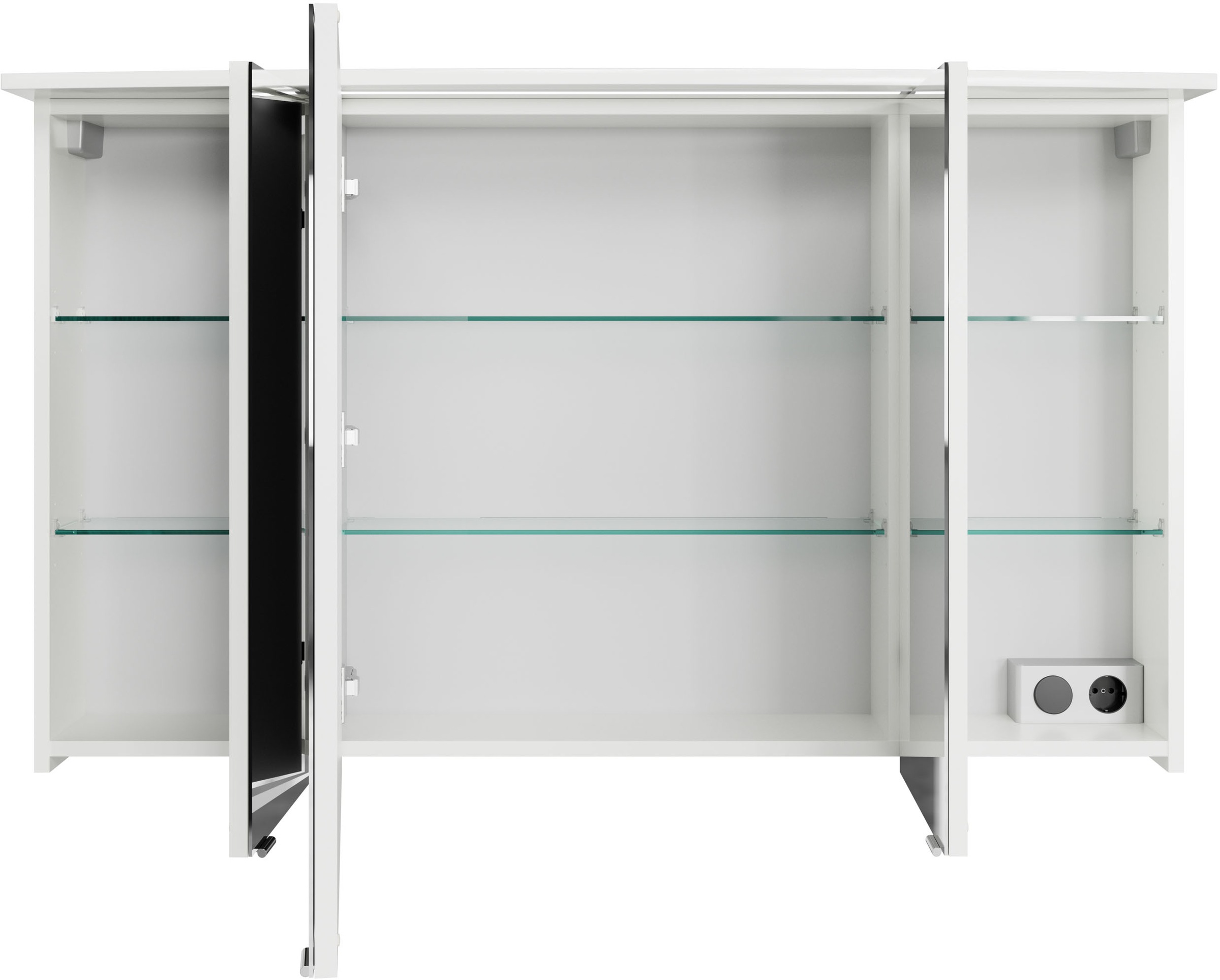 Saphir Badmöbel-Set »Serie 4010 2-teilig Keramik-Waschtisch mit LED-Spiegelschrank«, (Set), Badezimmer Set 122 cm breit, inkl. Türdämpfer, 5 Türen, 2 Schubladen