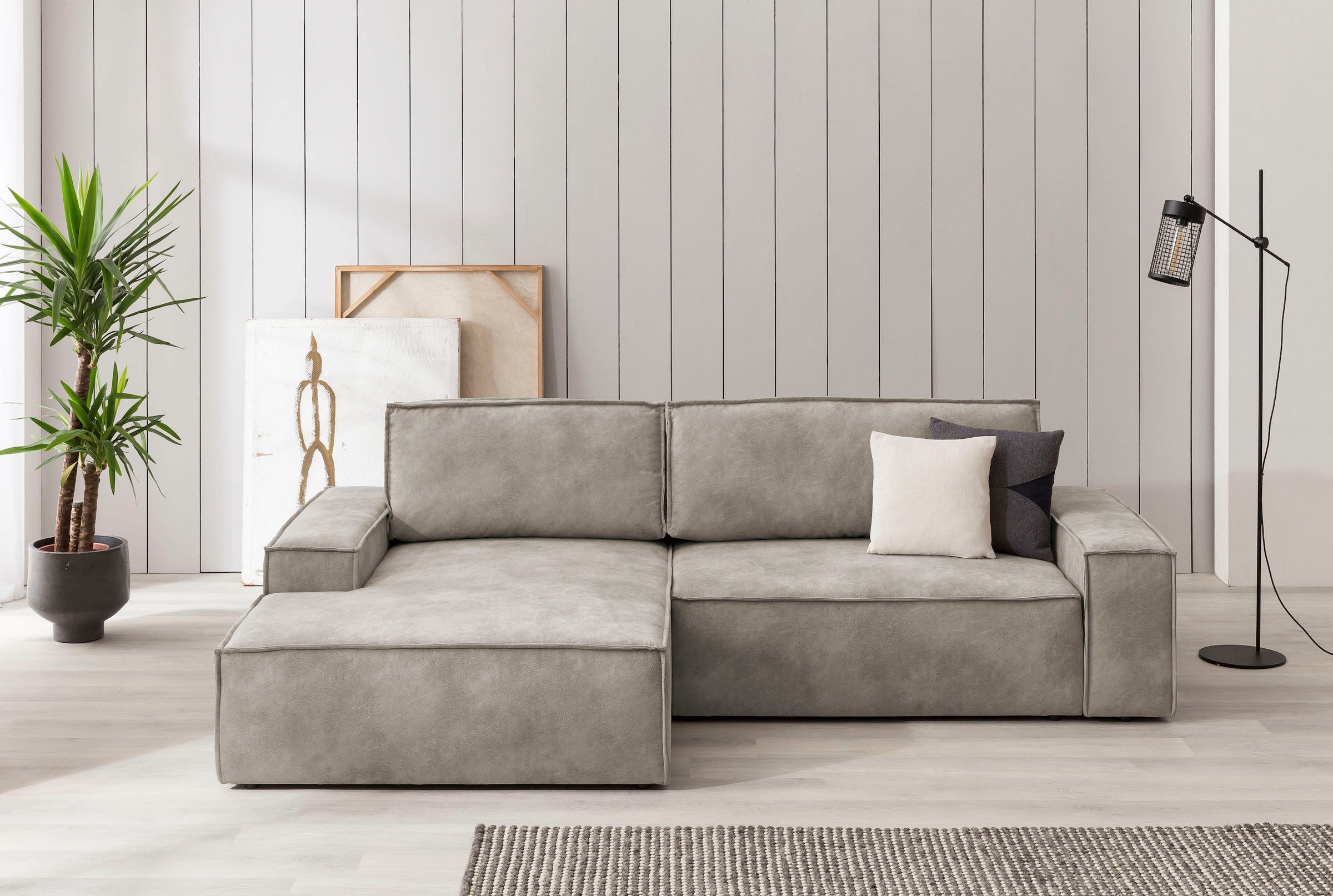 Home affaire Ecksofa SHERWOOD Schlafsofa 267 cm, L-Form, Schlaffunktion mit günstig online kaufen