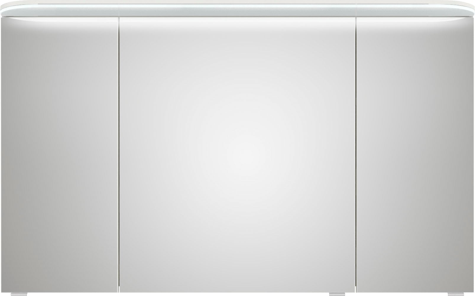 Saphir Spiegelschrank »Balto Sprint Badschrank mit LED-Lichtkranz, 120 cm breit, 3 Türen«, Schalter-/ Steckdosenkombination, inkl. Türdämpfer, 987LM, 12V LED