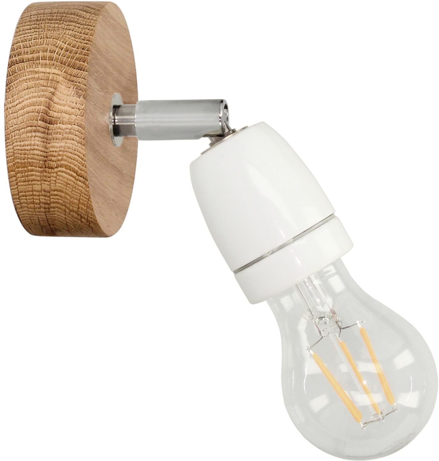 BRITOP LIGHTING Wandleuchte »PORCIA WOOD«, 1 flammig, Leuchtmittel E27   oh günstig online kaufen