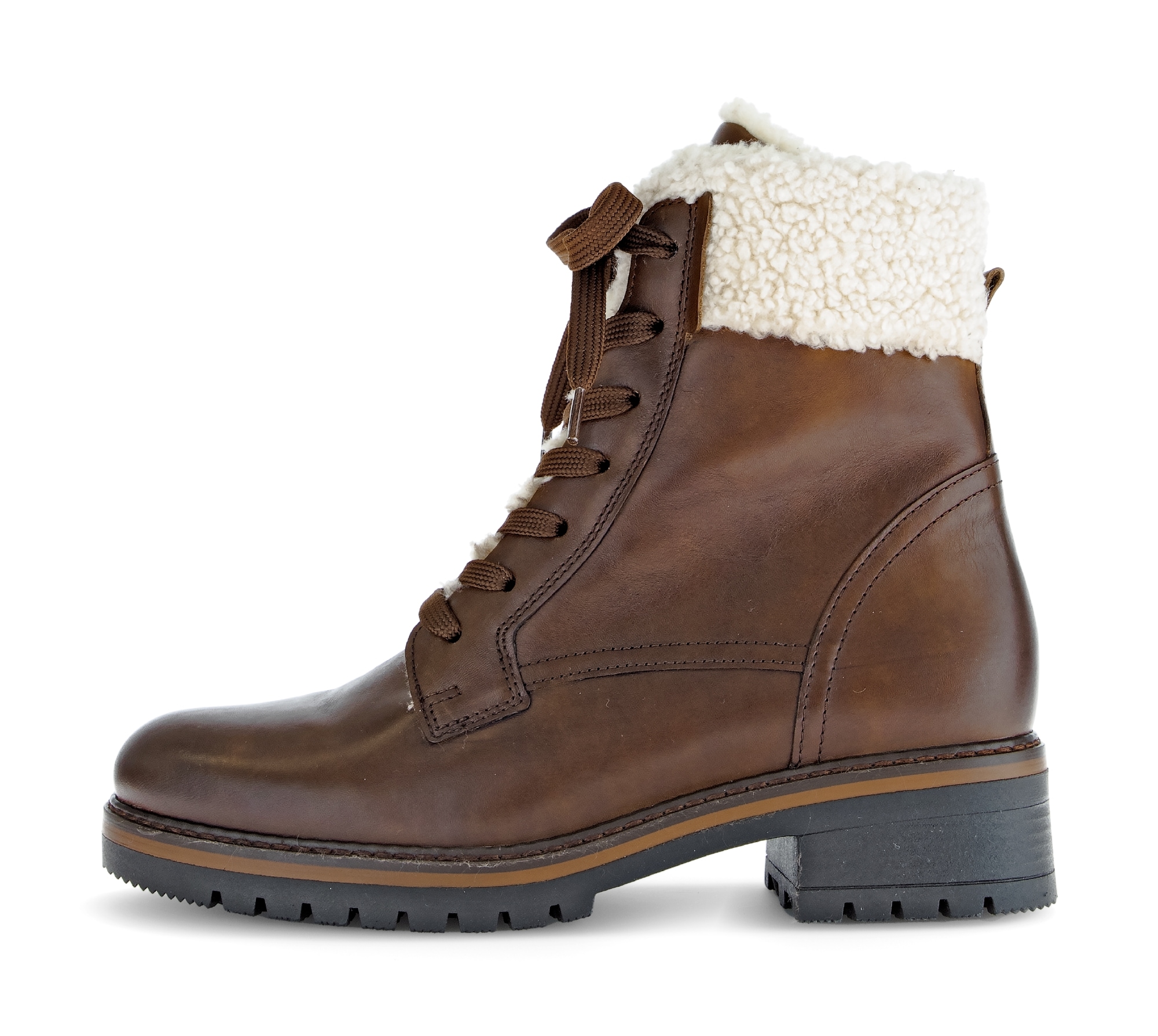 Gabor Winterstiefelette »GENUA«, Blockabsatz, Winterboots mit Teddyplüsch-Kragen