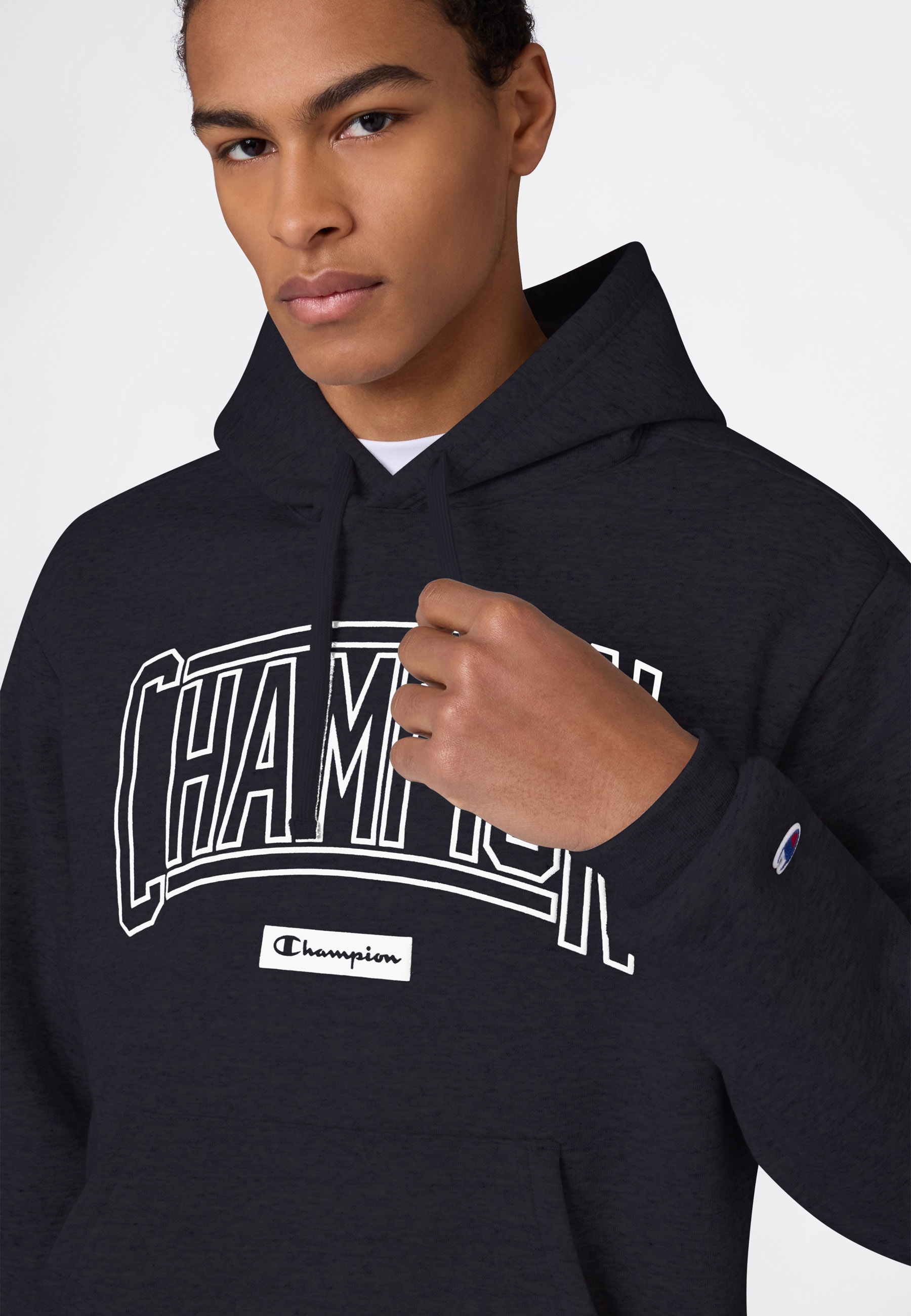 Champion Kapuzensweatshirt »COLLEGE Relax Fit Fleece Hoodie«, mit Kordelverschluss, sportlicher Stil, Rundhalsausschnitt
