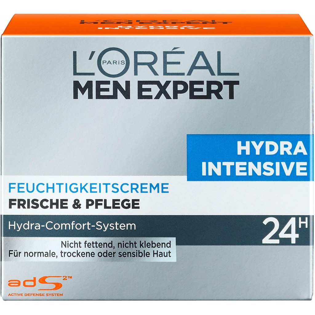 L'ORÉAL PARIS MEN EXPERT Feuchtigkeitscreme »Hydra Intensive«, für sensible Männerhaut; zieht schnell, ohne fetten ein
