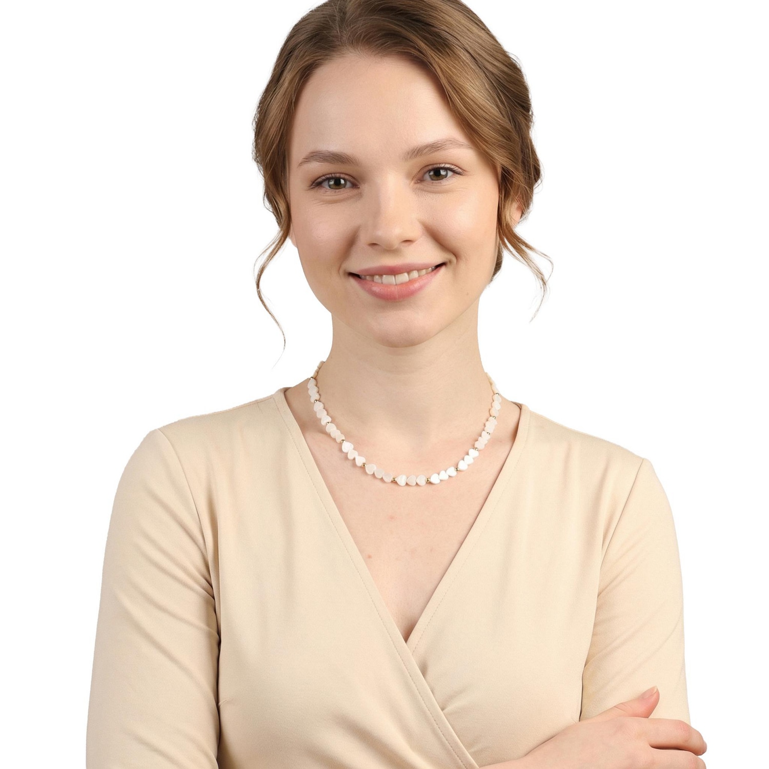 Amor Collier »Herz-Motiv« mit Perlmutt