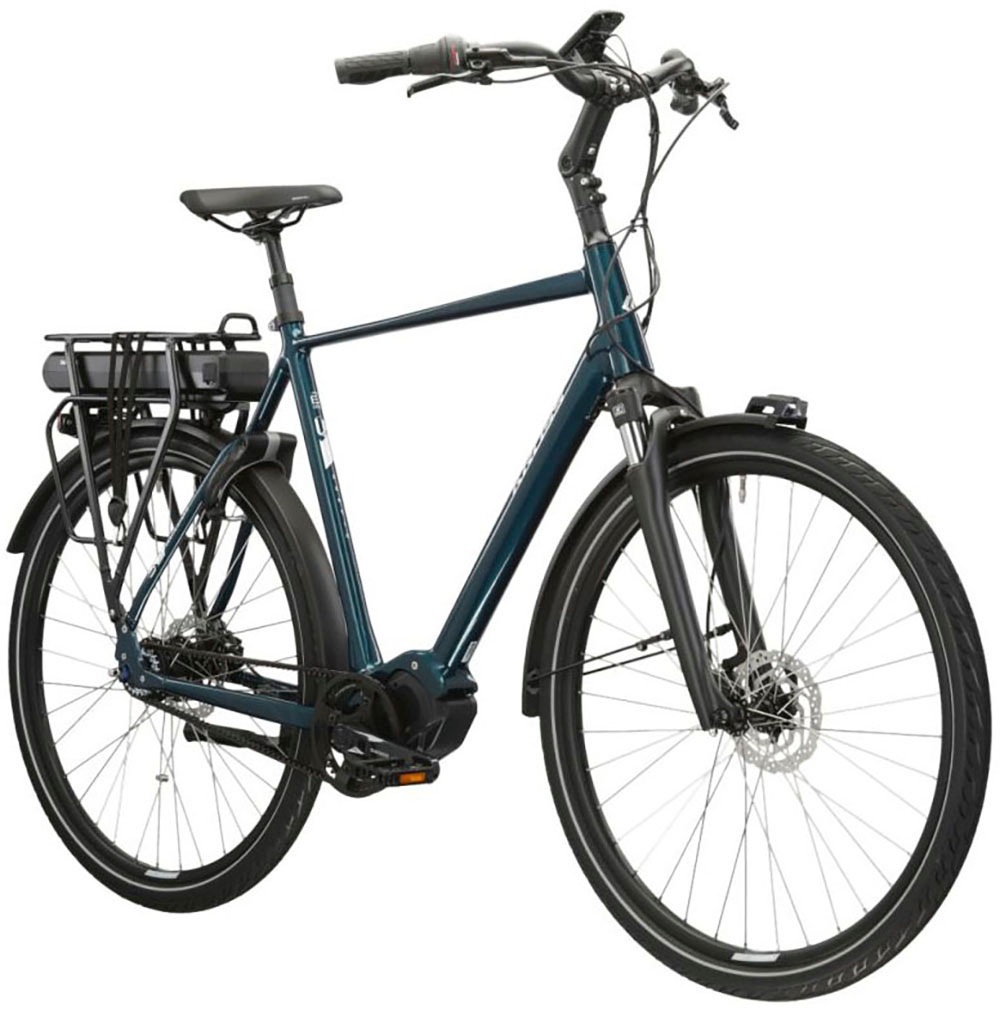Kross »E-Citybike Sentio Hybrid 5.0 28 Zoll blau - Shimano Mittelmotor« 7 Gang Shimano NEXUS Schaltwerk Nabenschaltung Mittelmotor 250 W SHIMANO 36 V/250 W, Mittelmotor DU-E500