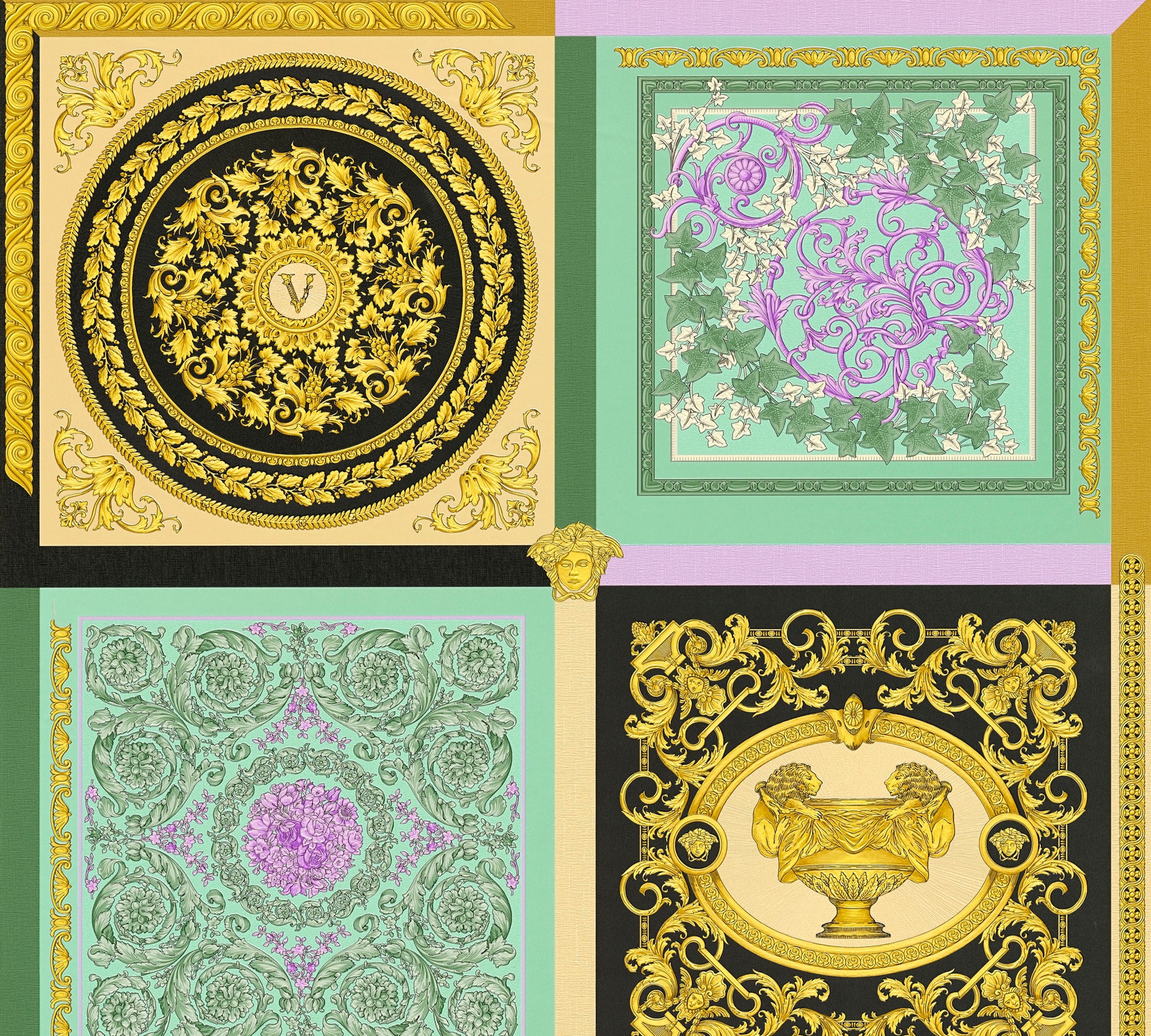 Vliestapete »Wallpaper Versace 5 Design Patchwork«, leicht...