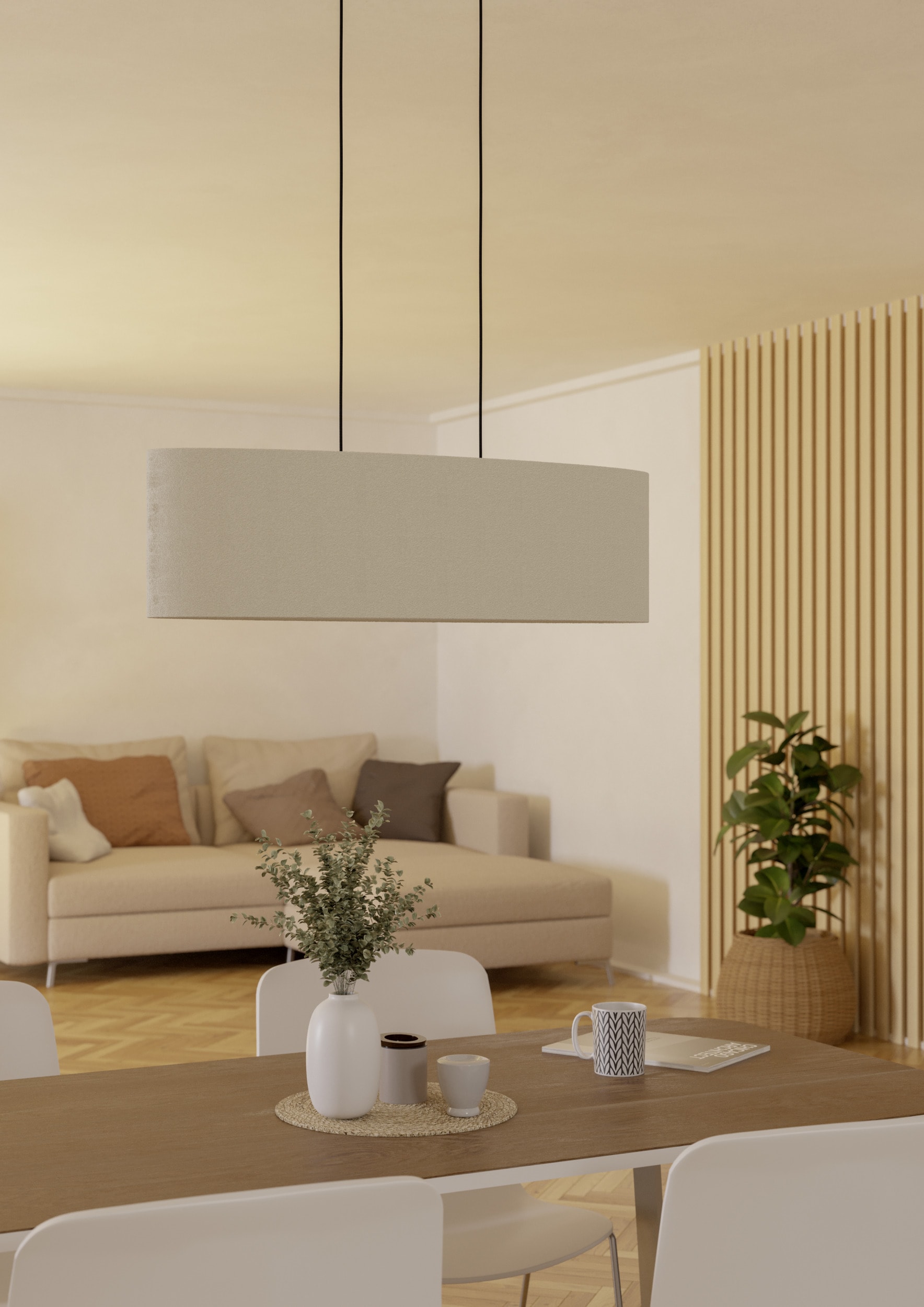 EGLO Hängeleuchte »FEBRES Pendellampe - Stahl - E27 - 2X60W - IP20« E27 1 Stk. Hängelampe, Deckenlampe, Wohnzimmer, Esszimmer, L78 x B22 x H110 cm