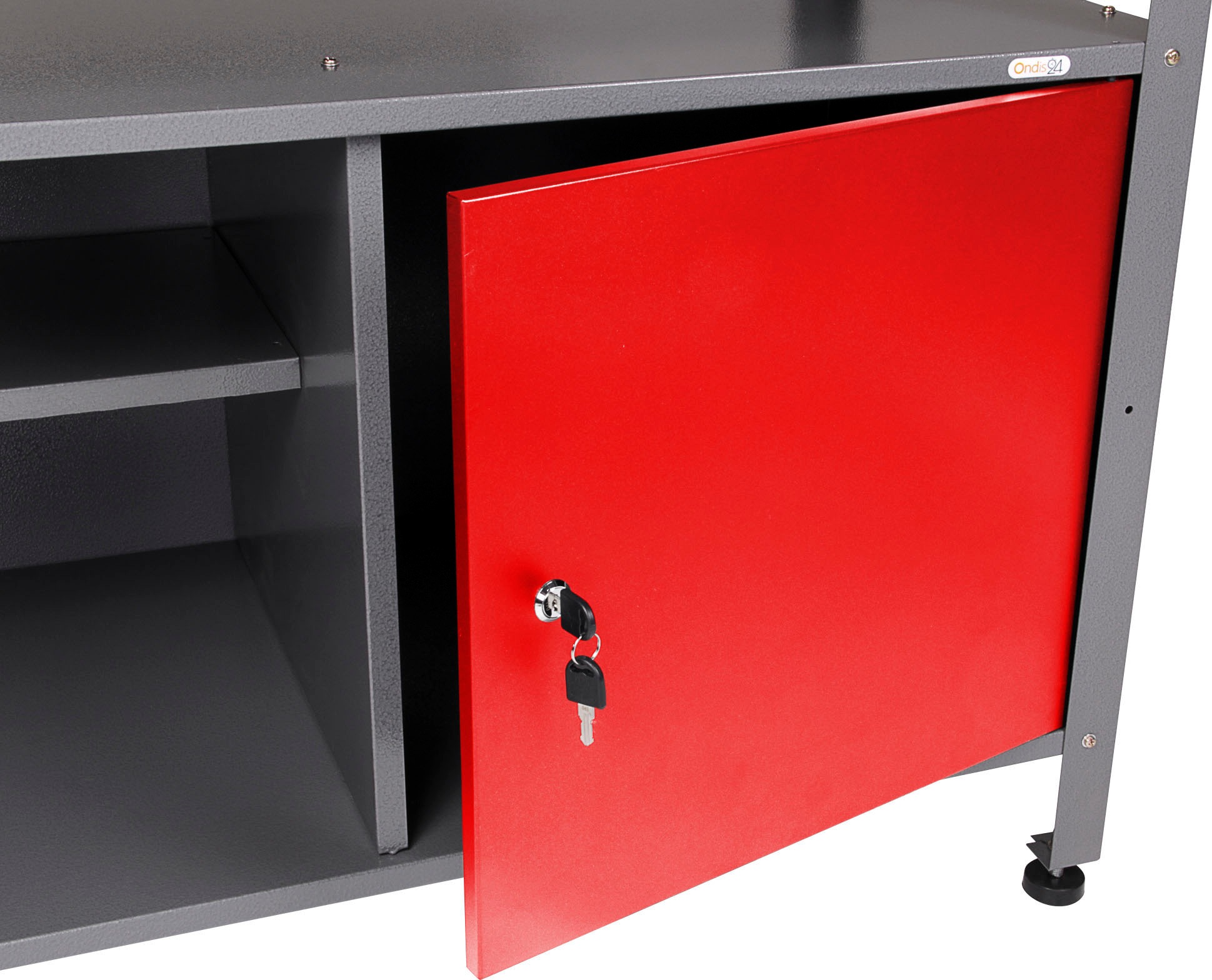 ONDIS24 Werkstatt-Set, 2x Werkbank, 2x Werkzeugwand, 3x Hängeschrank