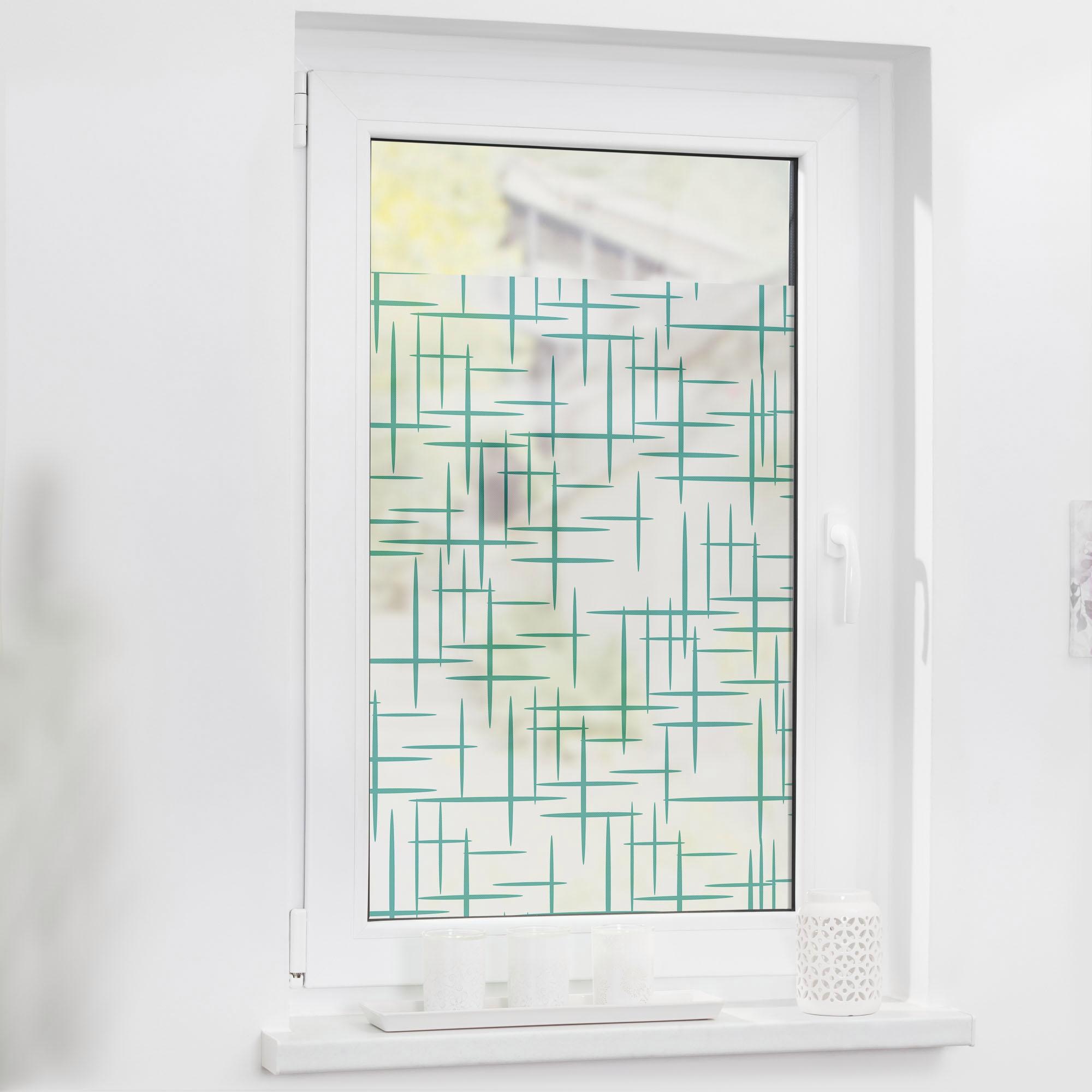 LICHTBLICK ORIGINAL Fensterfolie »Stars Petrol« 1 Stk. blickdicht strukturi günstig online kaufen