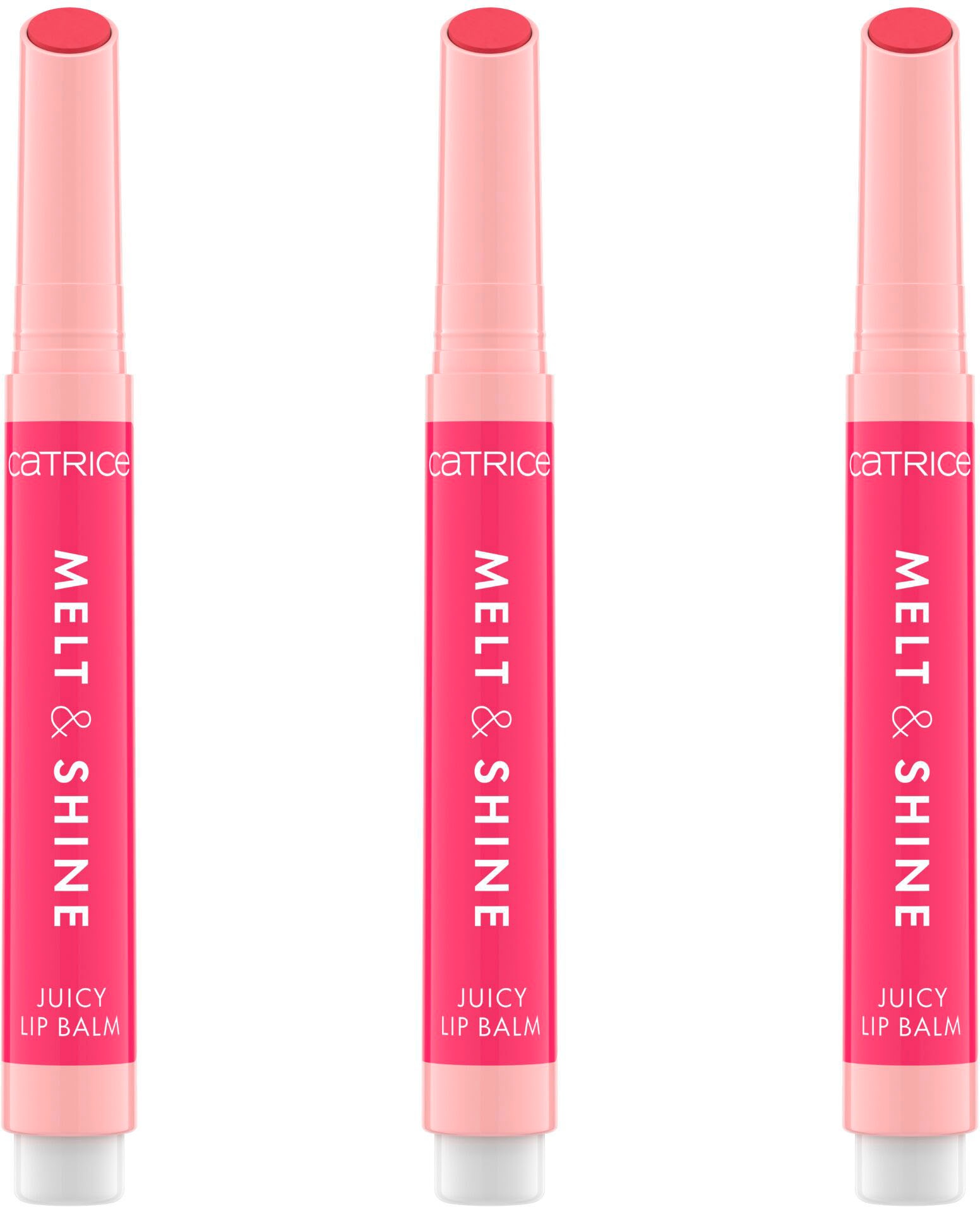 CATRICE Lippenbalsam »Melt & Shine Juicy Lip Balm« mit weicher Textur Malibu Barbie Zartschmelzender Lippenbalsam für voller aussehende Lippen