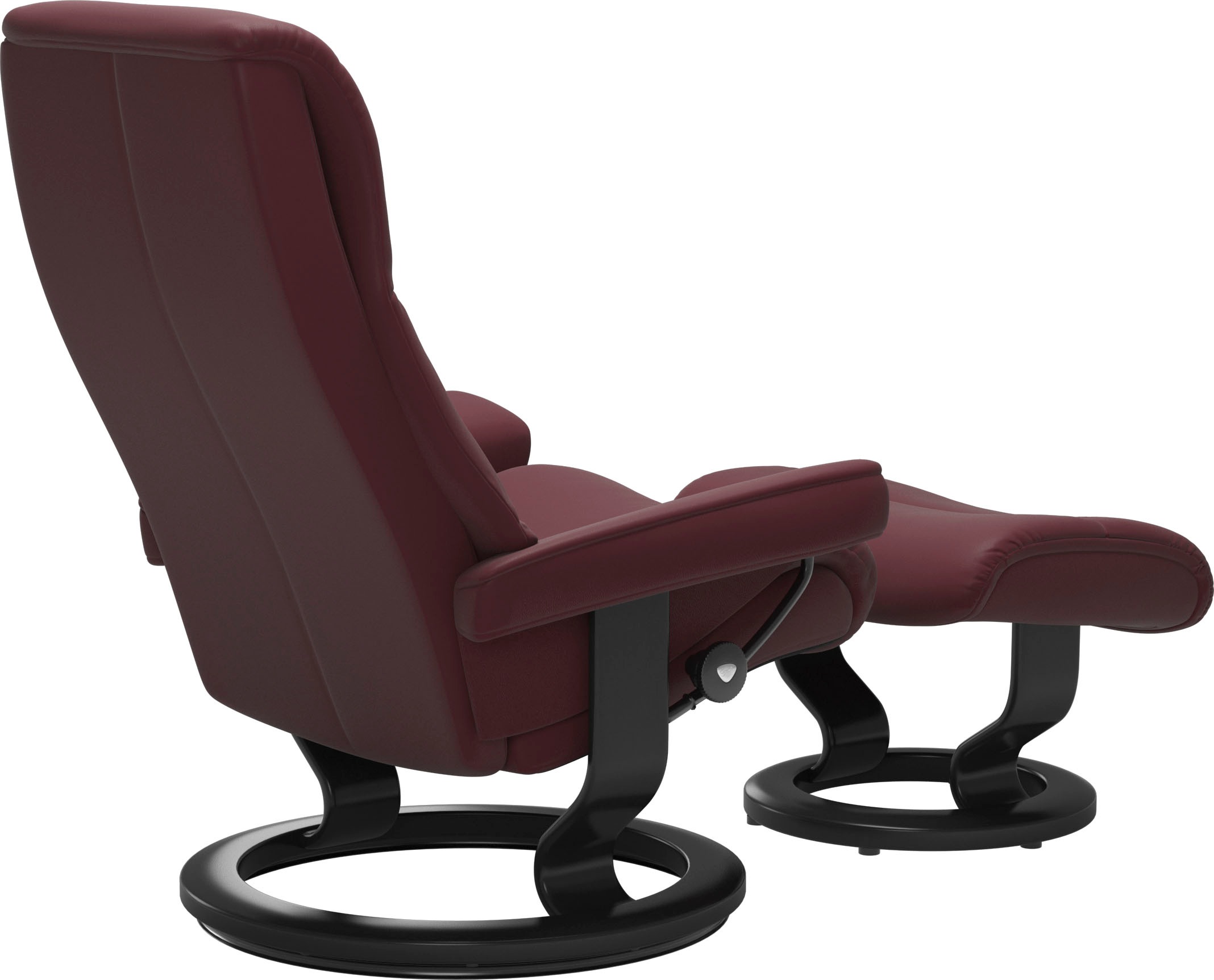 Stressless® Relaxsessel »View«, (Set, Relaxsessel mit Hocker), mit Classic Base, Größe S,Gestell Schwarz