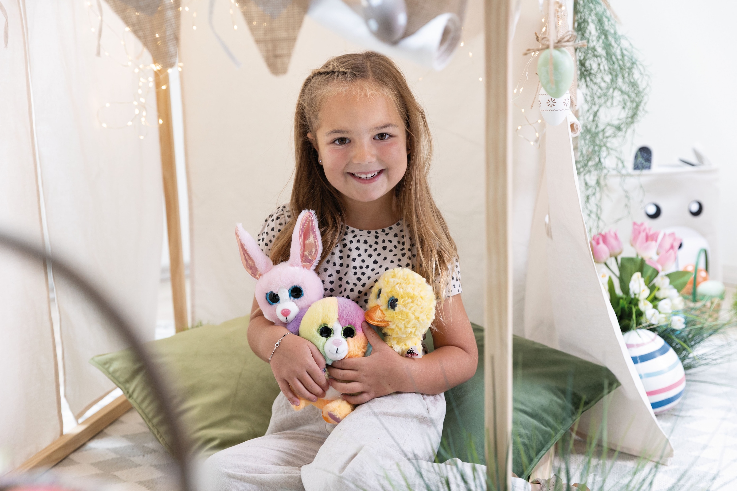 Nici Kuscheltier »Glubschis, Hase Hoppibow, 15cm schlenkernd«