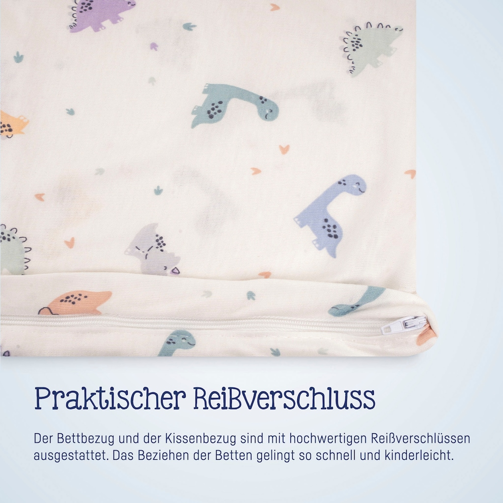 Julius Zöllner Kinderbettwäsche »Baby- und Kinderbettwäsche aus 100% Jersey-Baumwolle«, (2 tlg.)