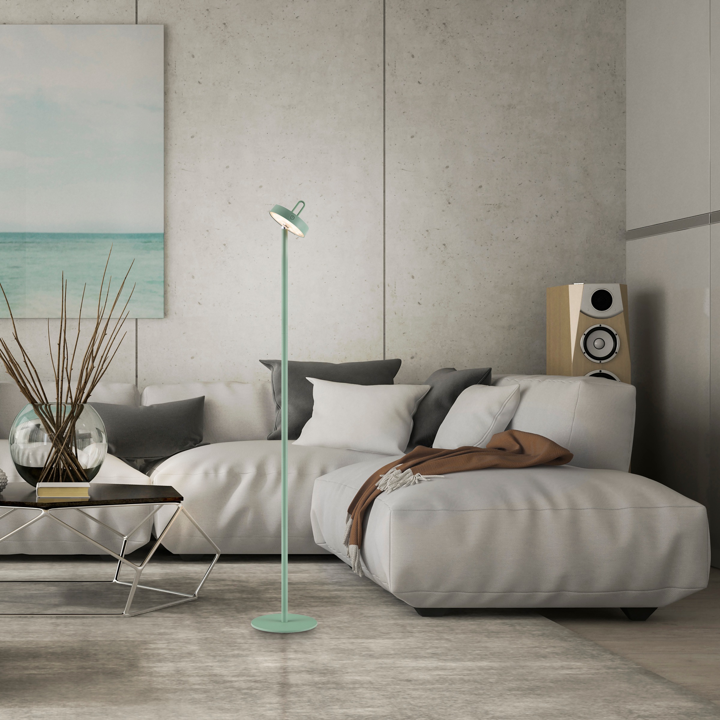 JUST LIGHT Stehlampe »AMAG«, 1 flammig, Leuchtmittel LED-Modul   LED fest i günstig online kaufen