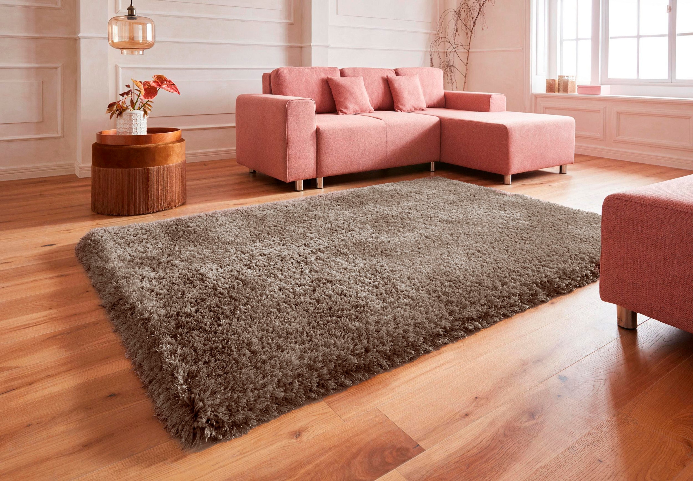 Guido Maria Kretschmer Home&Living Hochflor-Teppich »Micro exclusiv«, rechteckig, weich, flauschig, Uni-Farben, Wohnzimmer, Schlafzimmer, Kinderzimmer