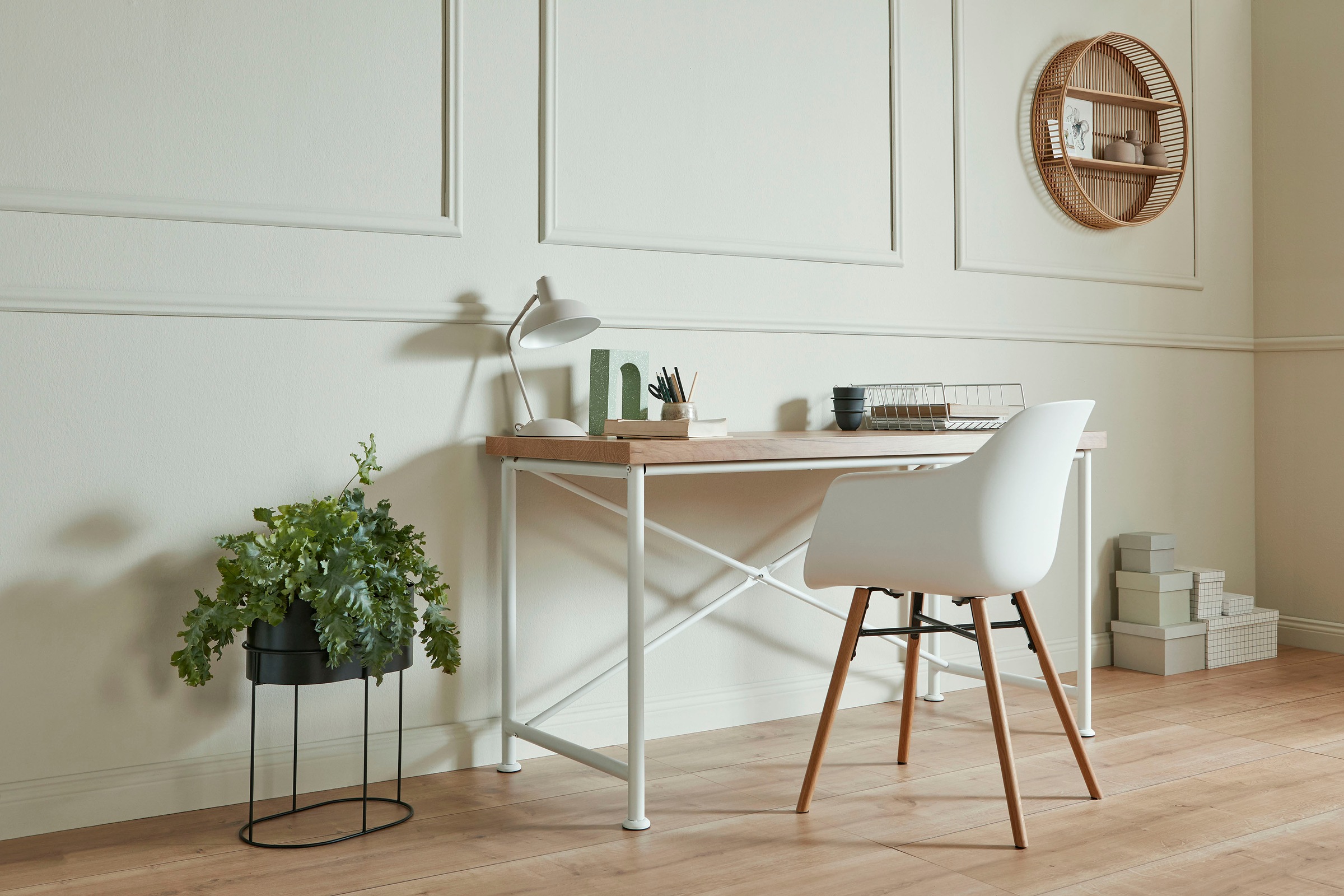 Jahnke Schreibtisch »CRAFT«, Breite 140 cm, Schreibtisch im Industrie-Design