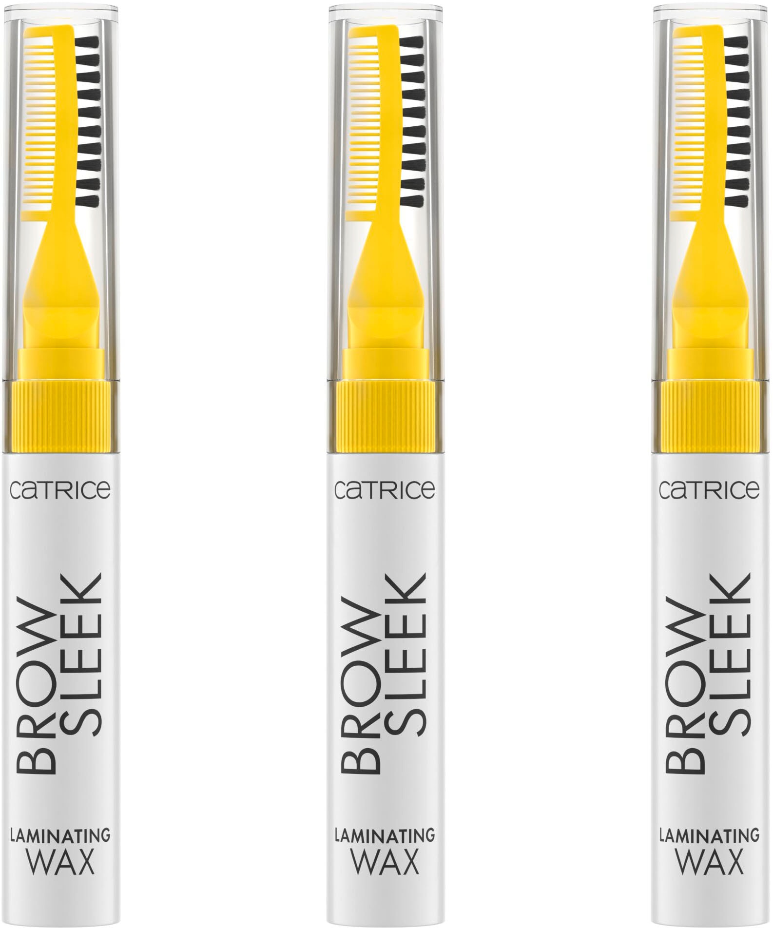 Catrice Augenbrauen-Gel »Brow Sleek Laminating Wax«, (Set, 3 tlg.), mit doppelseitiger Bürste