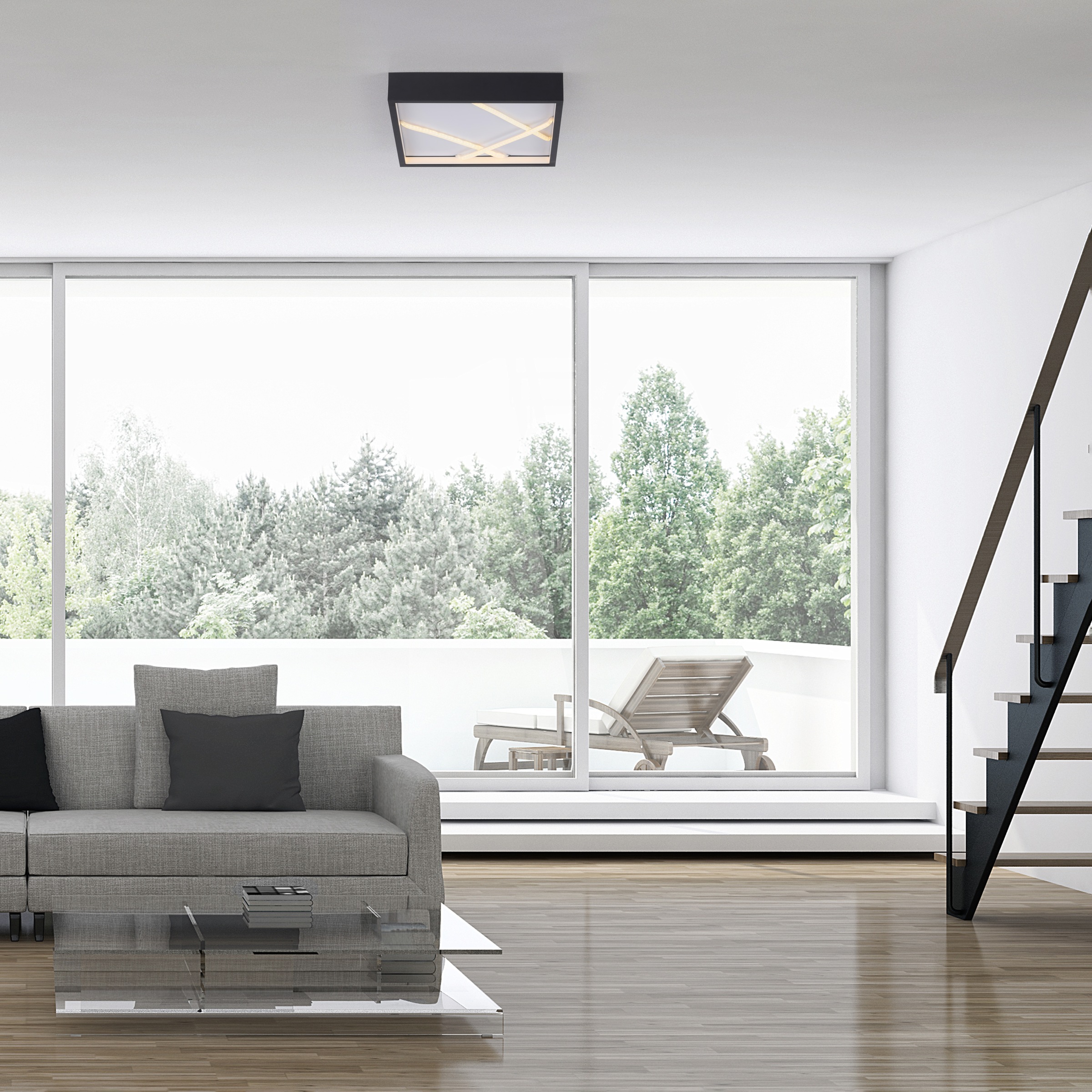 JUST LIGHT LED Deckenleuchte »MIKADO« LED-Board 1 Stk. Warmweiß dimmbar, Si günstig online kaufen