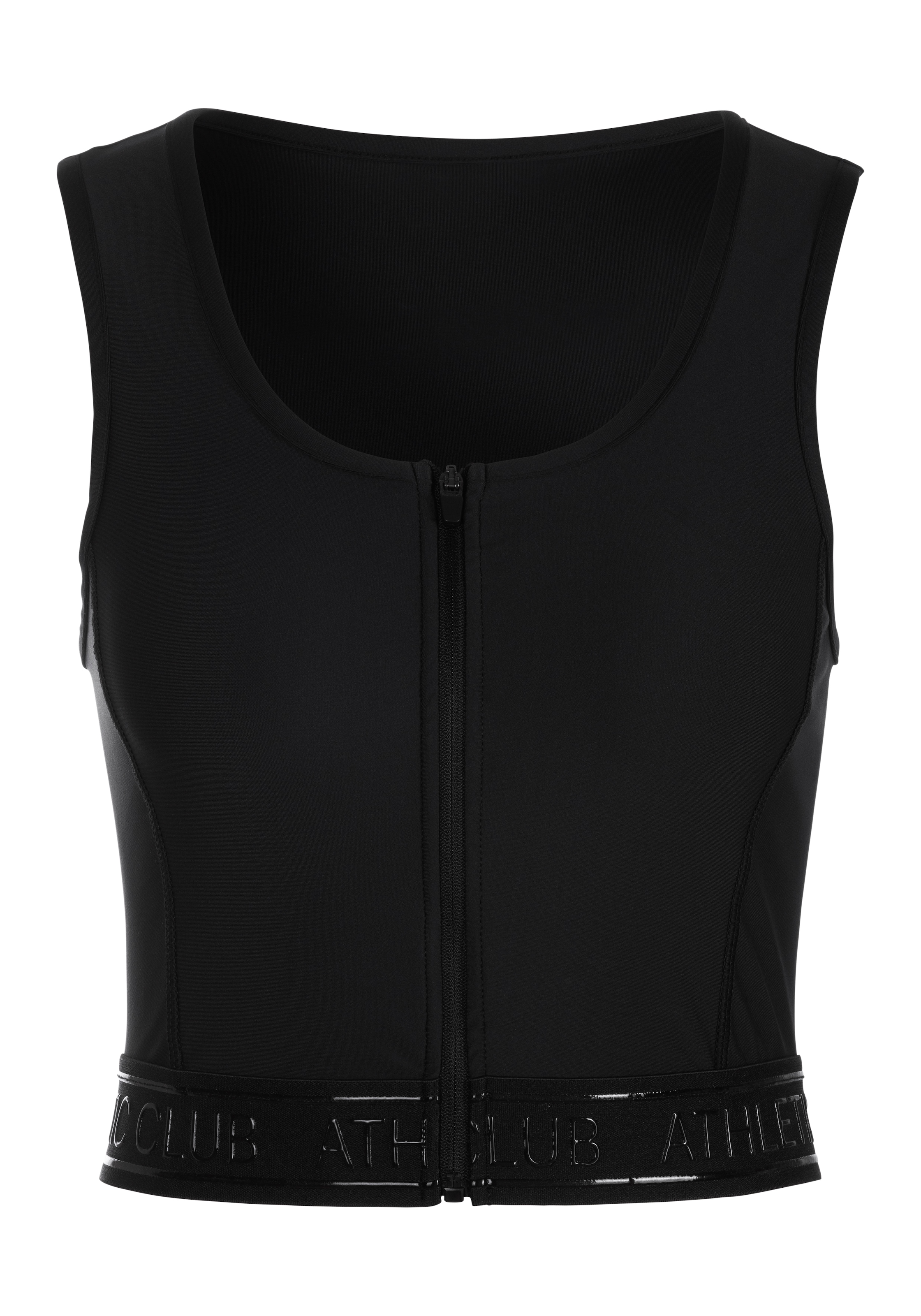 LASCANA ACTIVE Crop-Top, mit Reißverschluss und Ringerrücken
