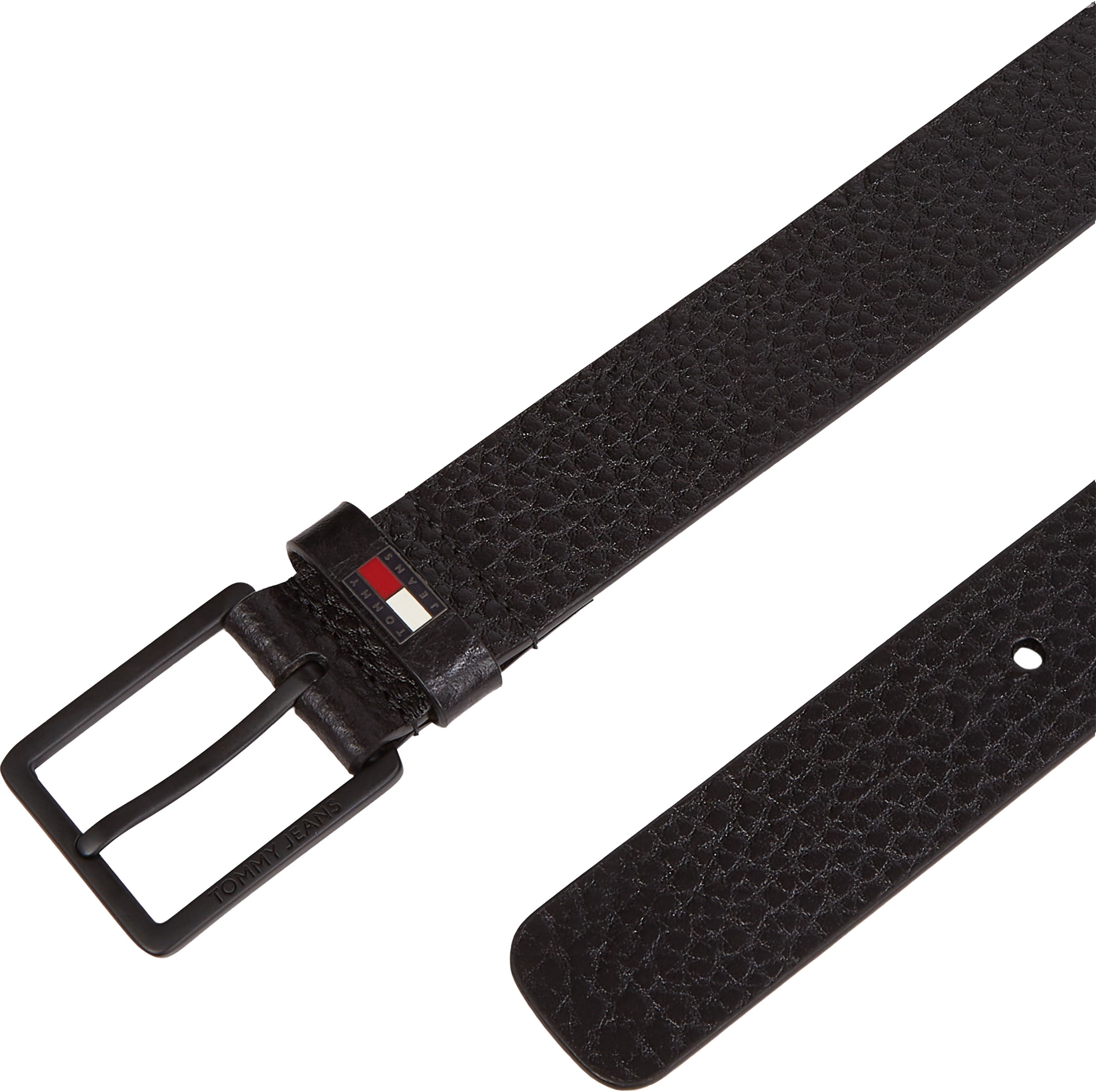 Tommy Jeans Ledergürtel »TJM ELEVATED FLAG LEATHER 3.5«, Größenverstellbar