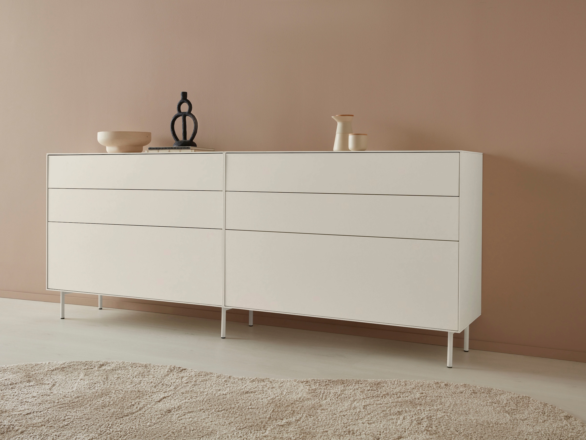 LeGer Home by Lena Gercke Sideboard »Essentials«, Breite: 112cm, MDF lackiert, Push-to-open-Funktion