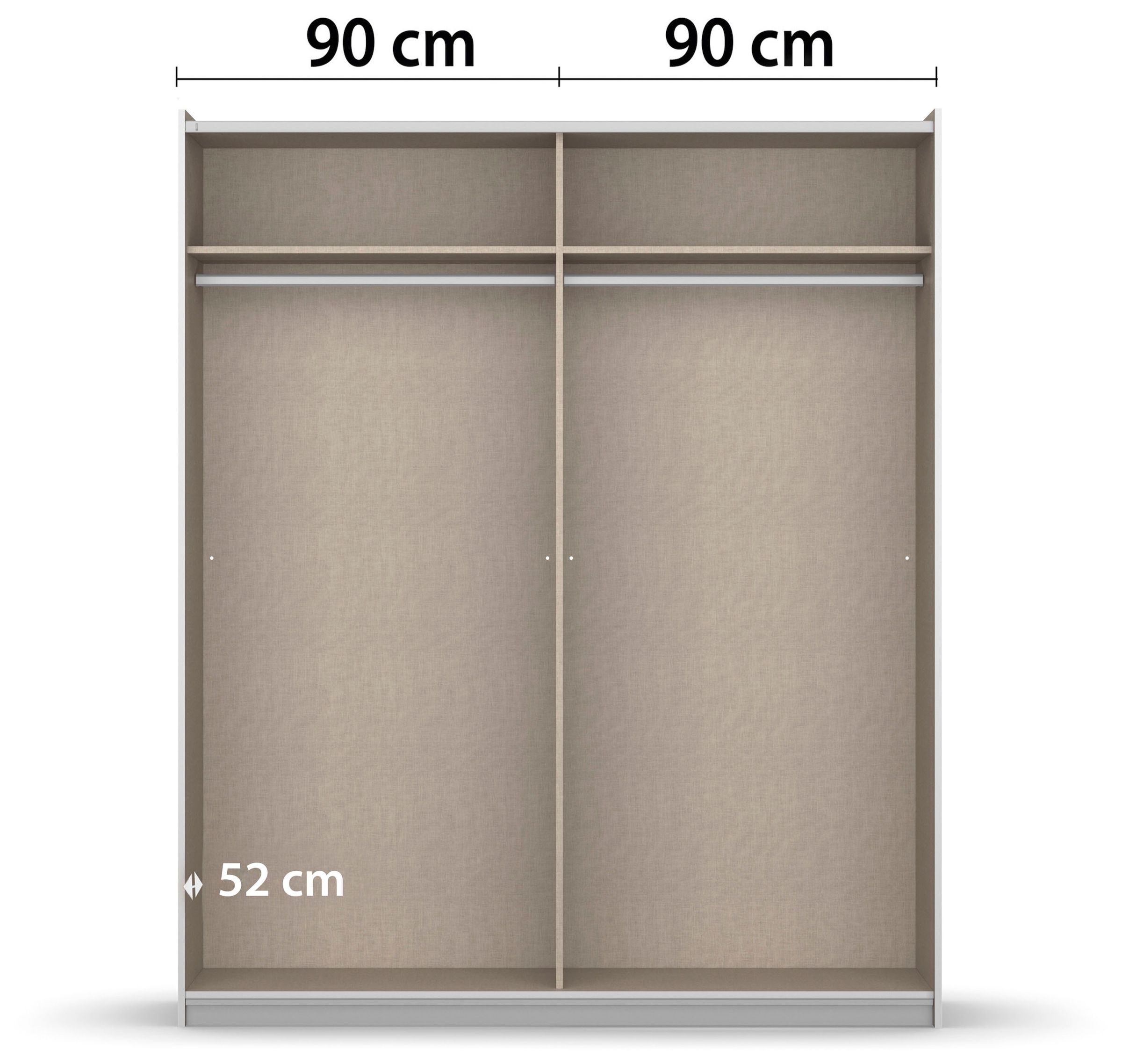 rauch Schwebetürenschrank »Subito Kleiderschrank Bestseller« Garderobe Vollspiegel Breiten 136 & 181 Höhe 197 cm - MADE IN GERMANY