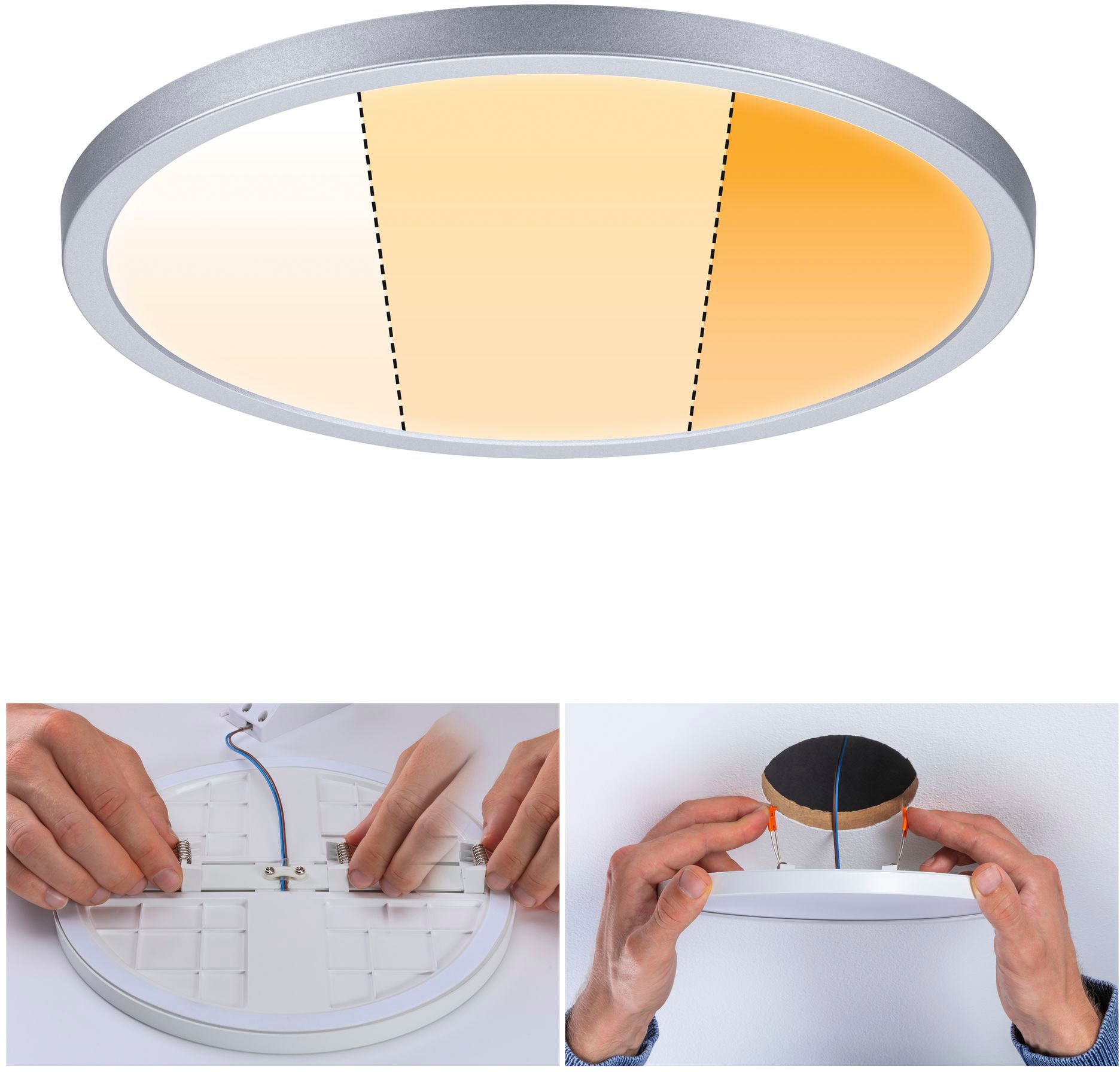 Paulmann LED Bad-Einbauleuchte »Areo«, Schutzart IP44, WarmDim-Stepschaltung, Ø 23 cm, inkl. LED Leuchtmittel