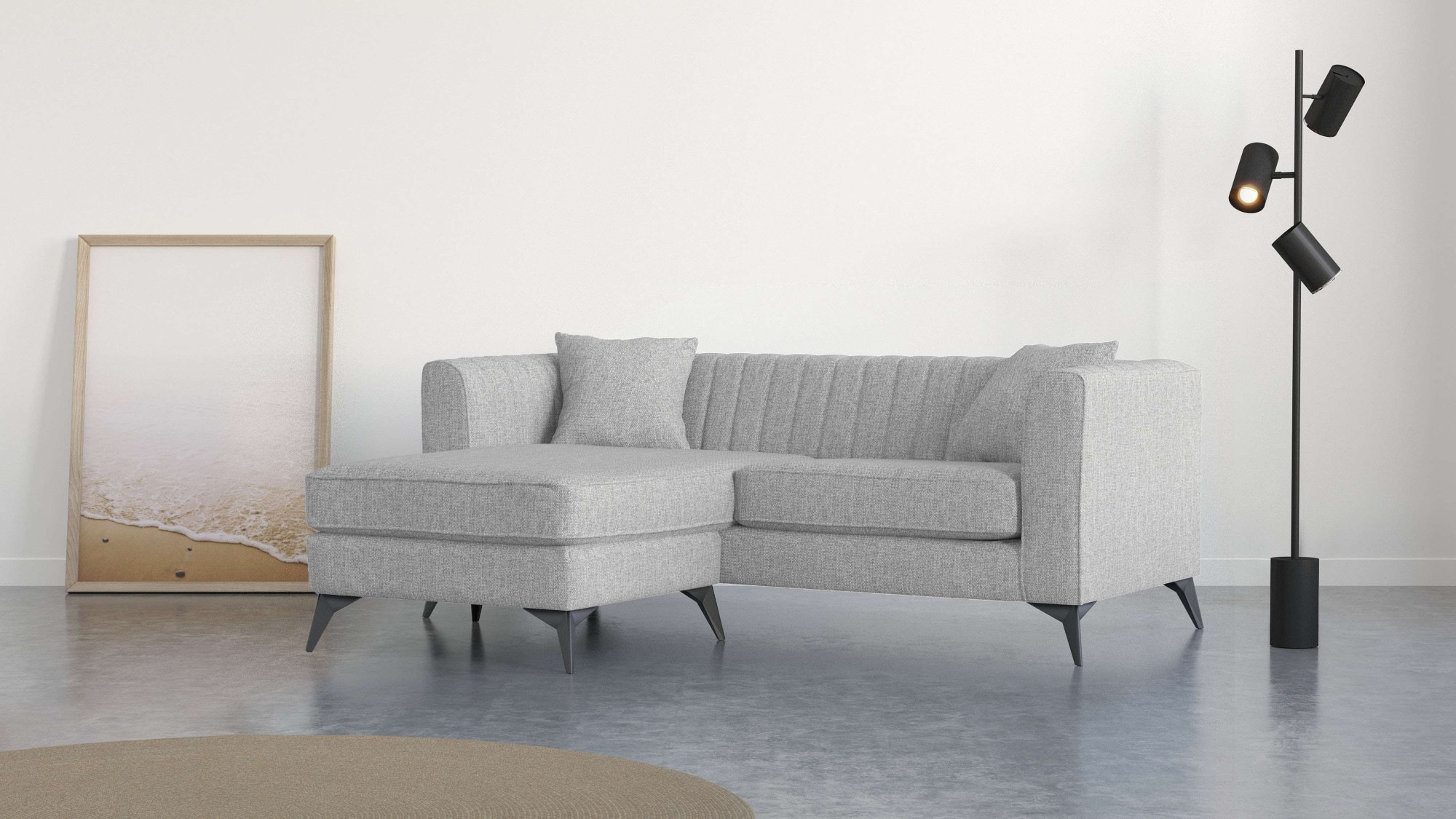Places of Style Ecksofa »MATTHEW L-Form ideal für kleine Räume, Maße B/T/H: günstig online kaufen