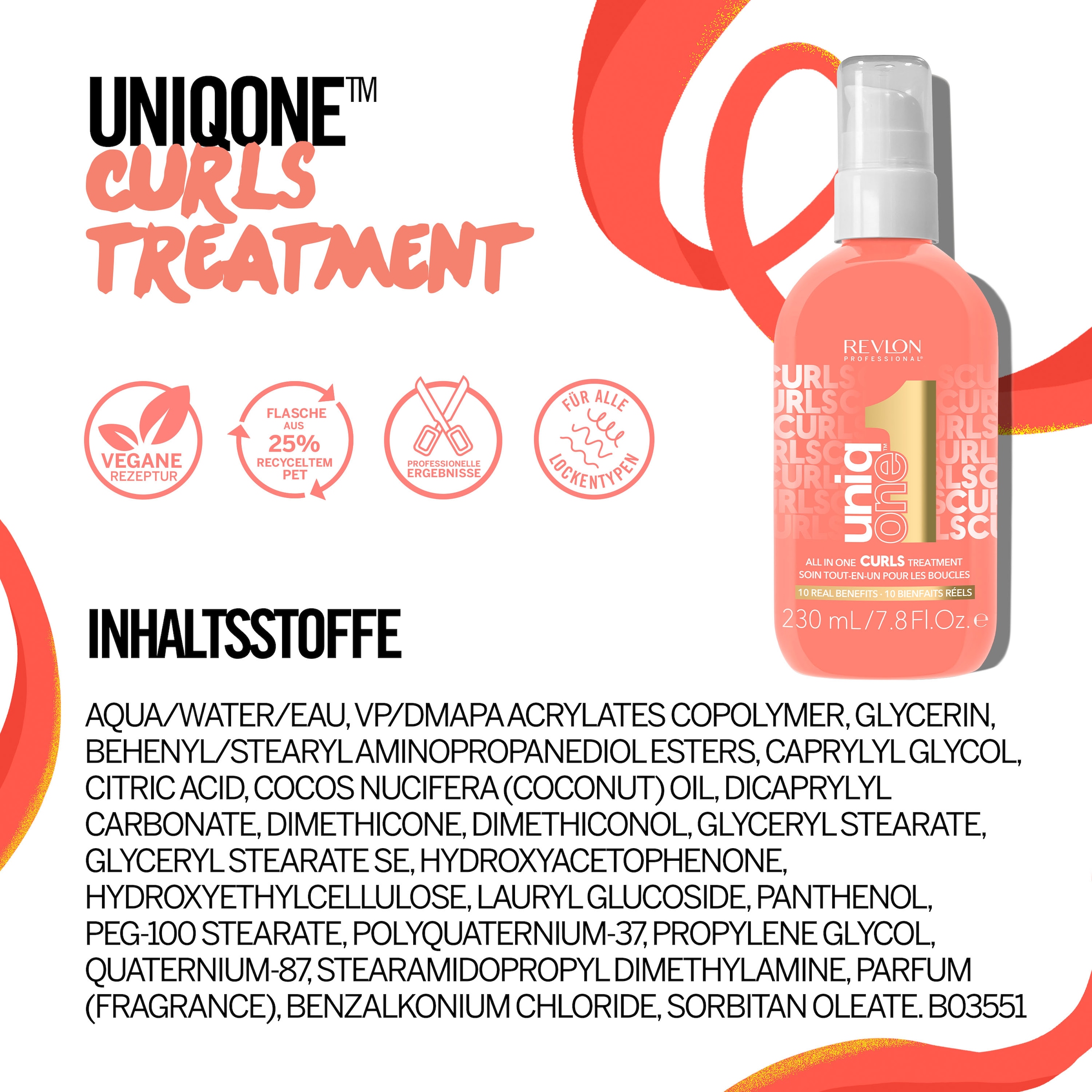 REVLON PROFESSIONAL Leave-in Pflege »All In One Curls Hair Treatment 230 ml«, (1 tlg.)