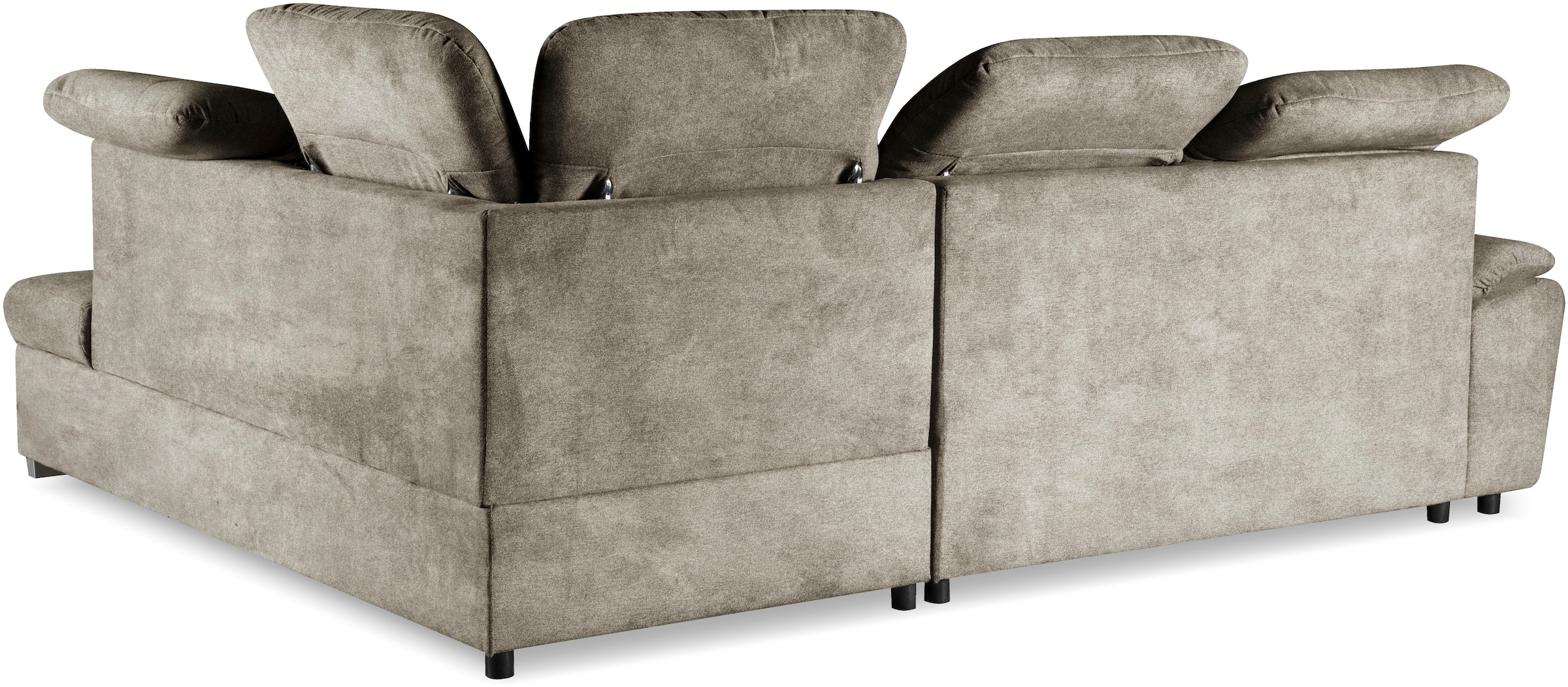 WERK2 Ecksofa »Brindisi, Multifunktion, bequem & komfortabel, Breite 263cm, L-Form«, mit verstellbaren Kopfteilen, Bettfunktion & Bettkasten
