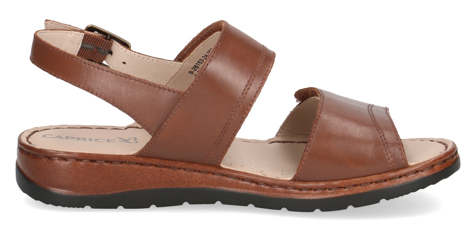 Caprice Riemchensandale, Keilsandalette, Sommerschuh, Bequemschuh mit vrestellbarer Schnalle