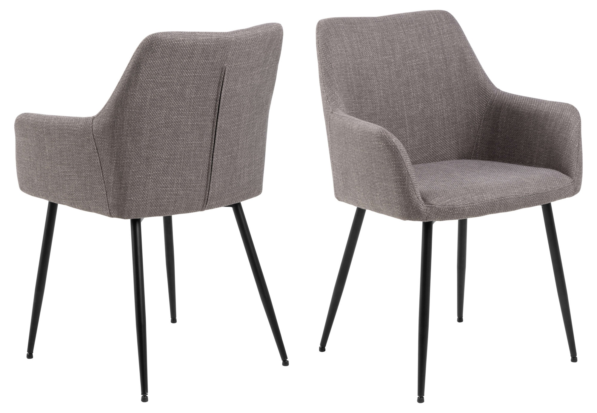 ACTONA GROUP Esszimmerstuhl »Lizzy Armlehnstuhl« () Stoff, schwarze Stahlbe günstig online kaufen