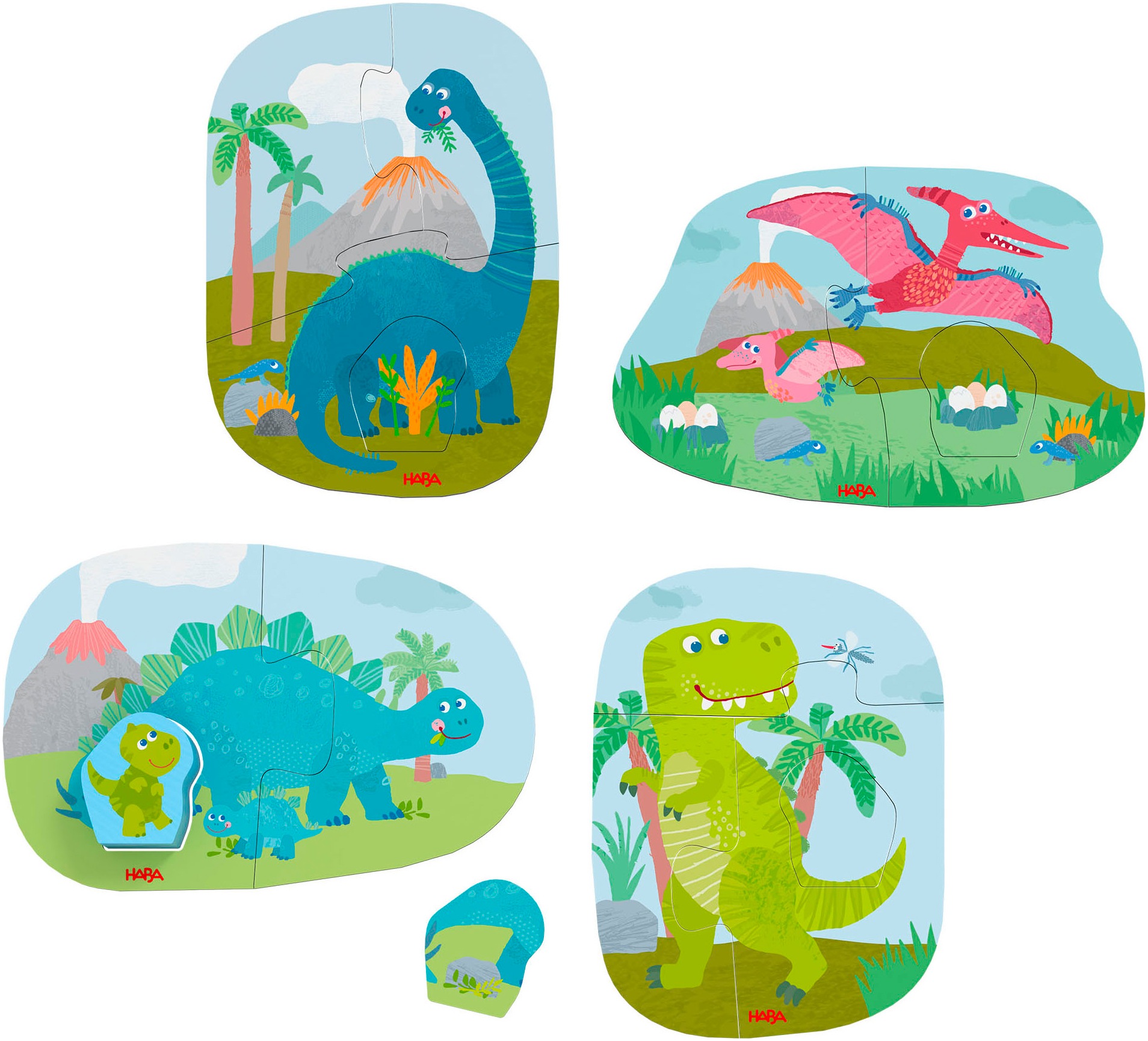 Haba Puzzle »4 erste Puzzles Dinos«, (14 tlg.)