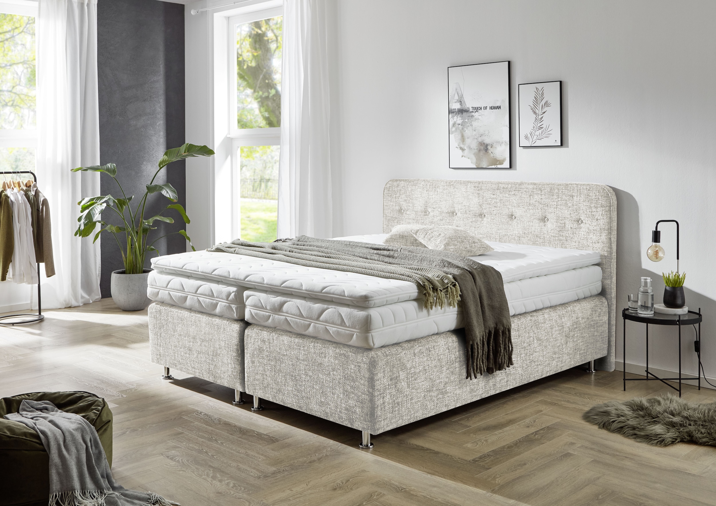 Westfalia Schlafkomfort Boxspringbett »Sapporo«, Inkl. Zierkissen, wählbar günstig online kaufen