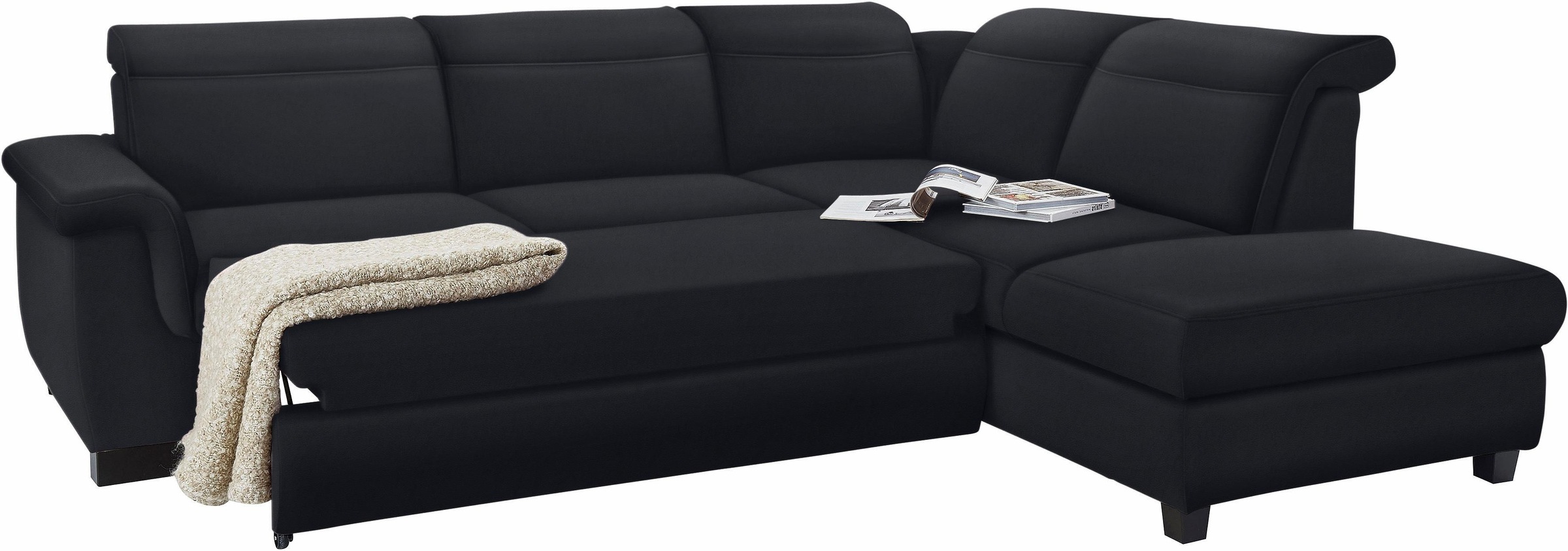 DOMO collection Ecksofa »Sully komfortables Sofa, OTTOs Choice, L-Form«, wahlweise mit Bettfunktion und Kopf- bzw. Rückenverstellung