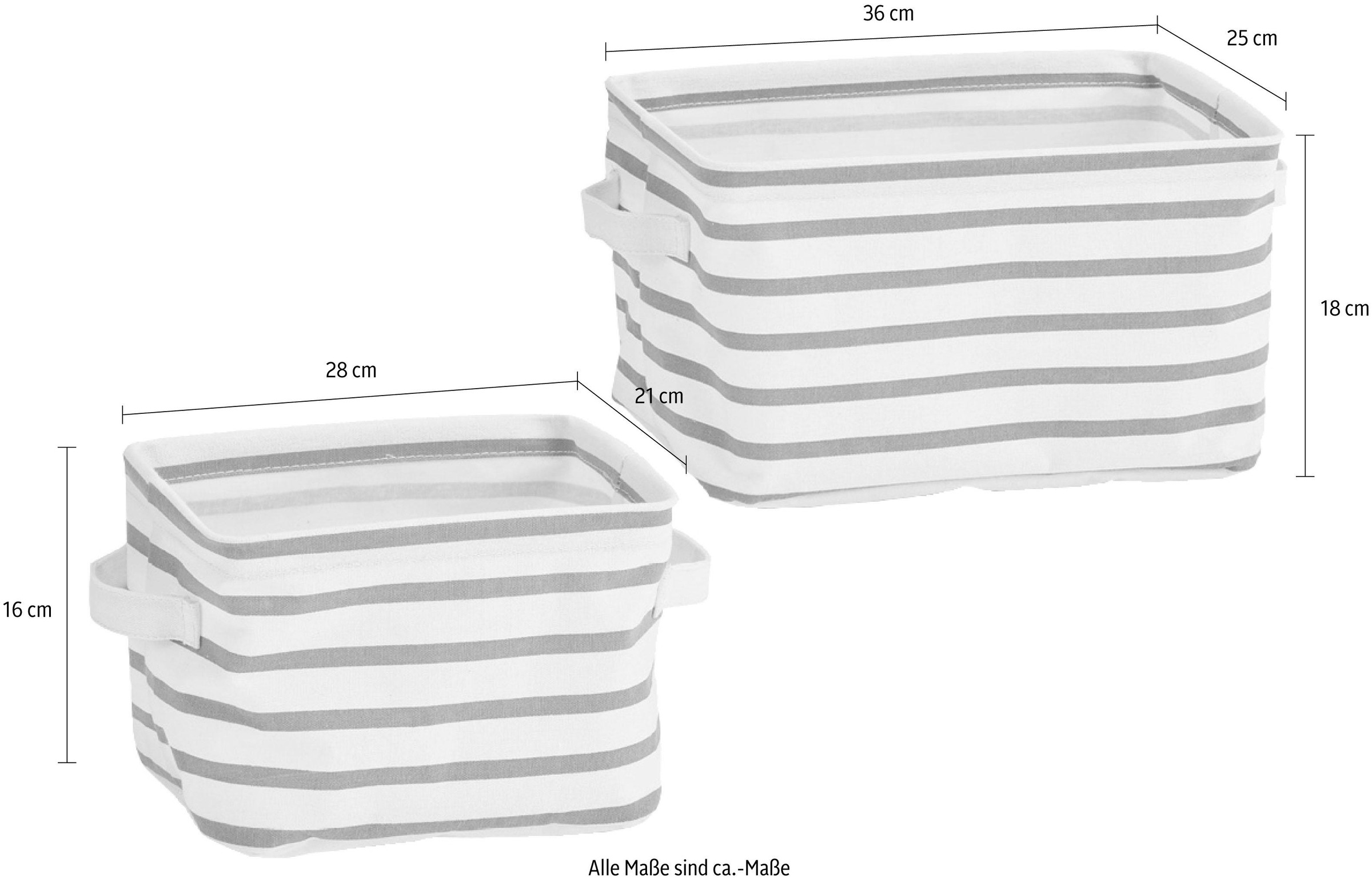 Zeller Present Aufbewahrungsbox, 3tlg., grau