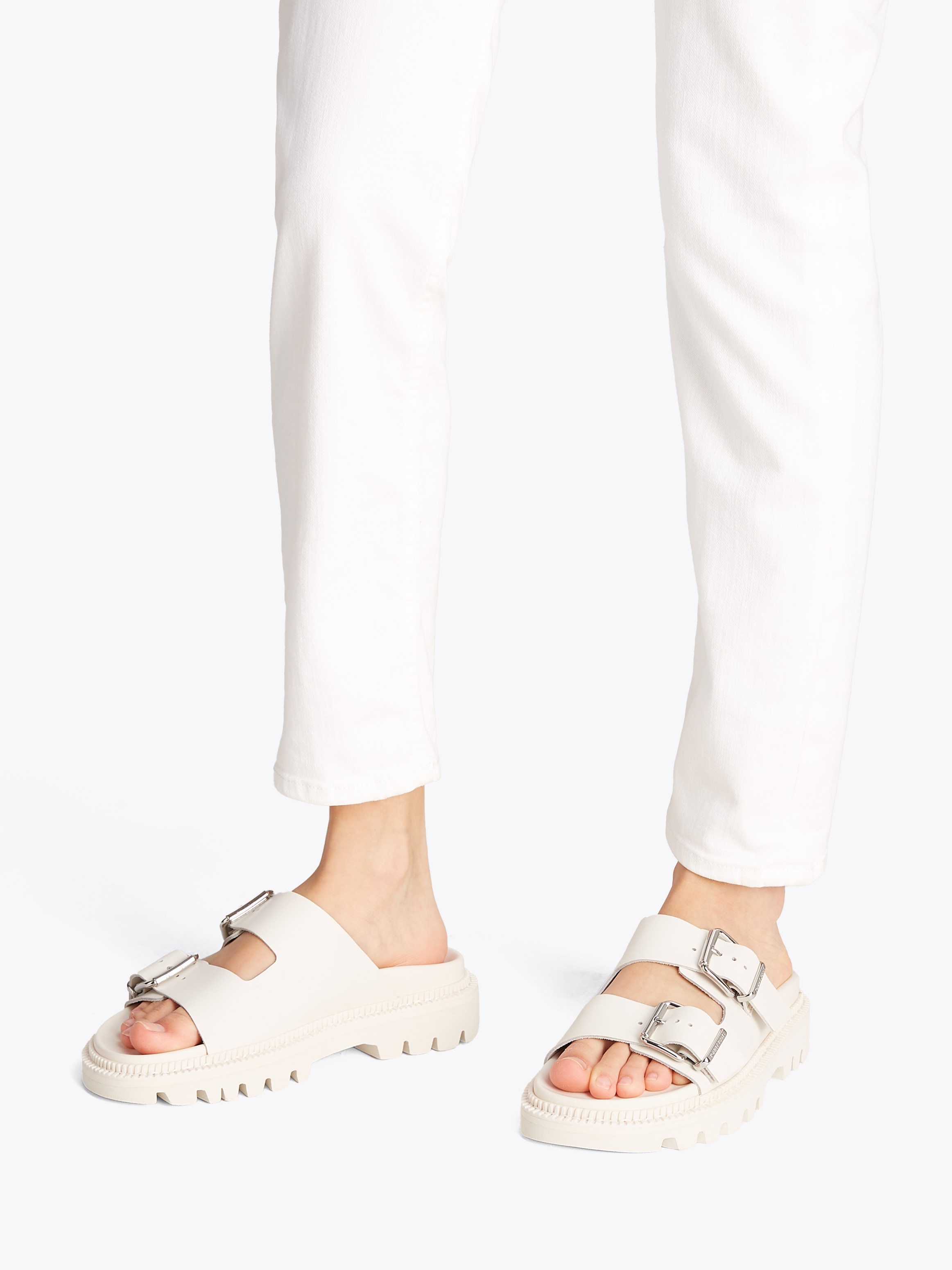 Tommy Jeans Pantolette »TJW DOUBLE STRAP SANDAL«, Plateau, Sommerschuh, Schlüpfschuh mit zwei verstellbaren Schnallen