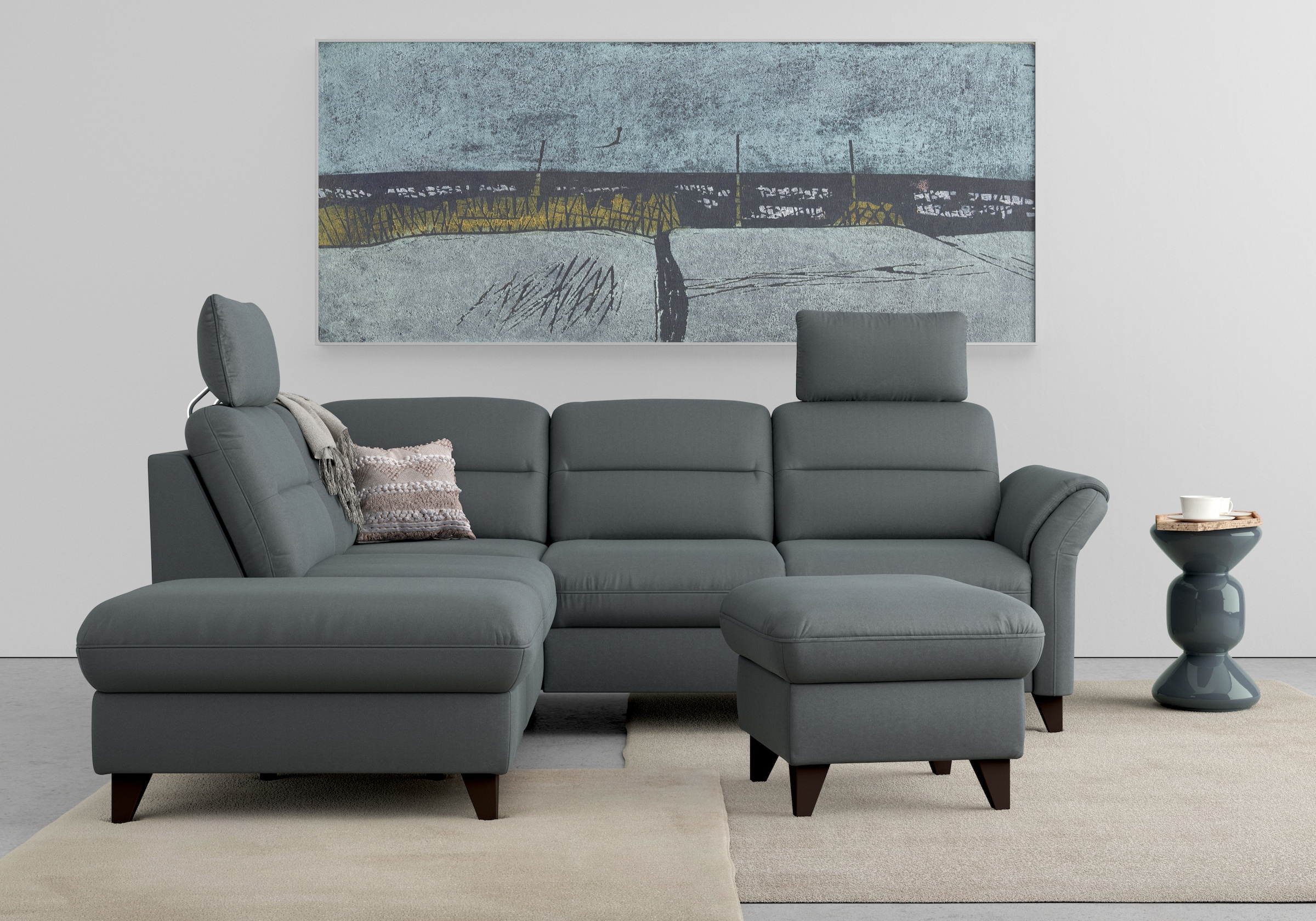 sit&more Ecksofa »Mellum L-Form« Federkern, wahlweise mit Bettfunktion, Sta günstig online kaufen