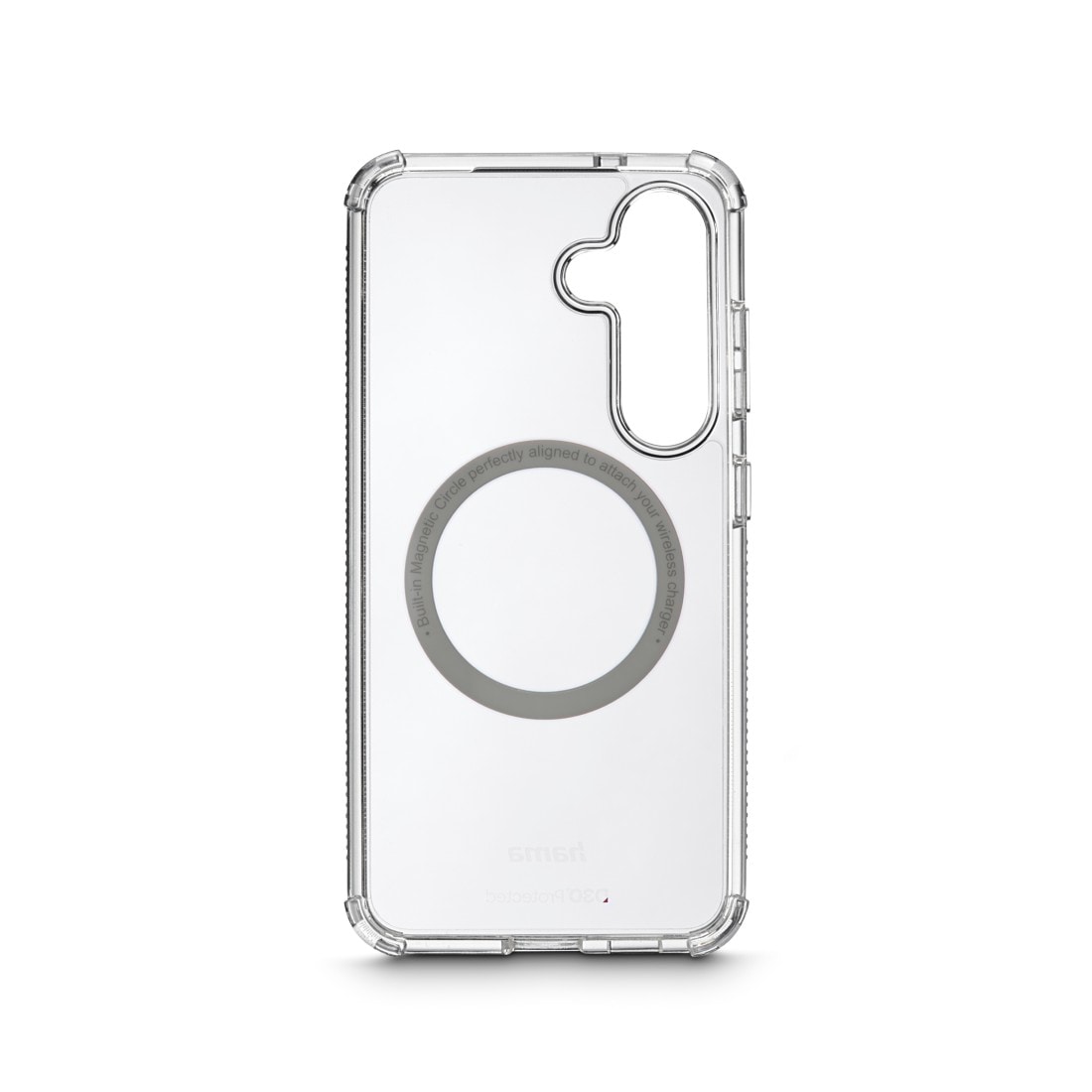 Hama Smartphone-Hülle »Handyhülle magnetisch für Galaxy S25 (für Qi2, D3O, durchsichtig)«, Samsung Galaxy S25, Wireless-Charging
