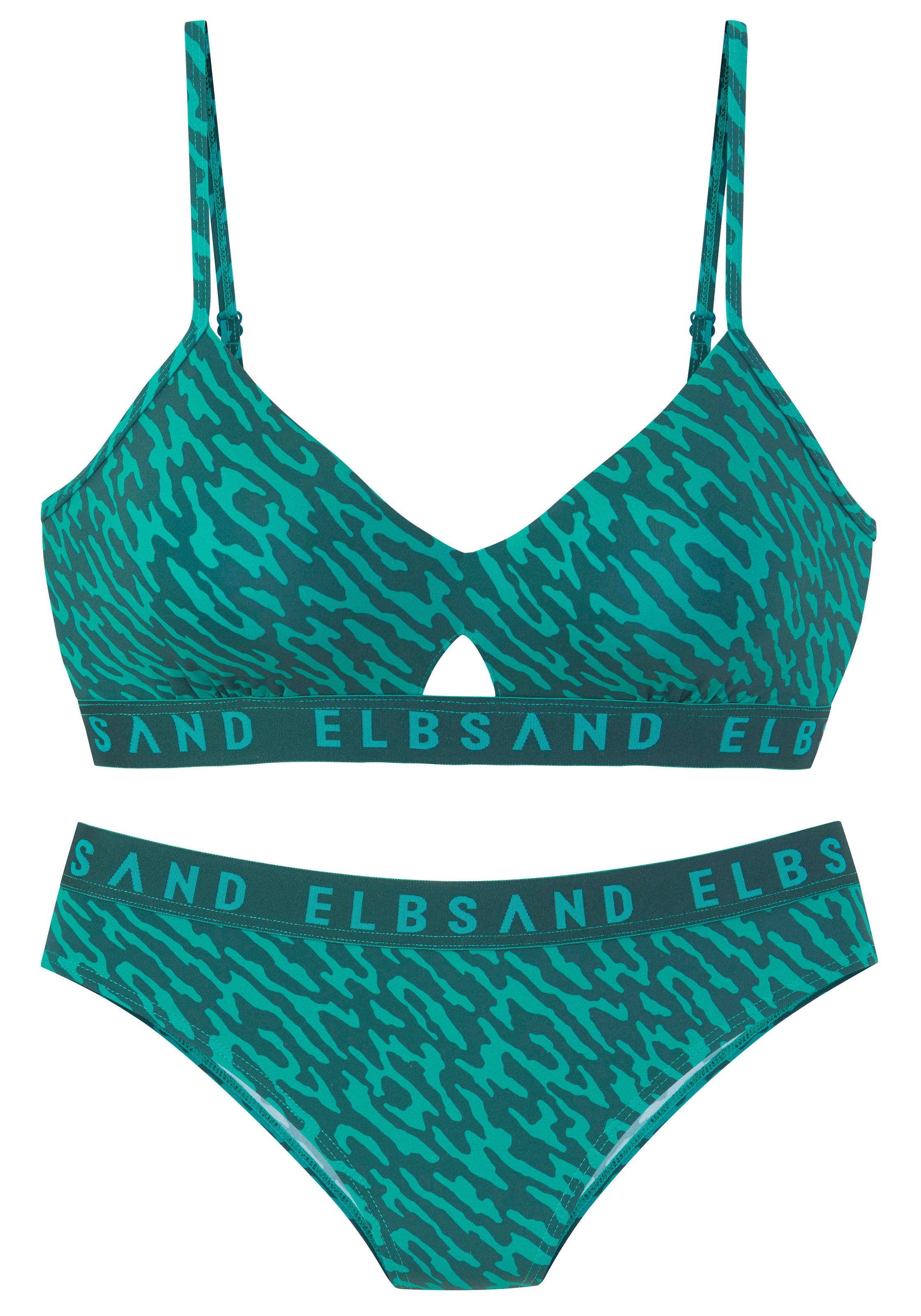 Elbsand Bustier-Bikini, mit Markenschriftzug