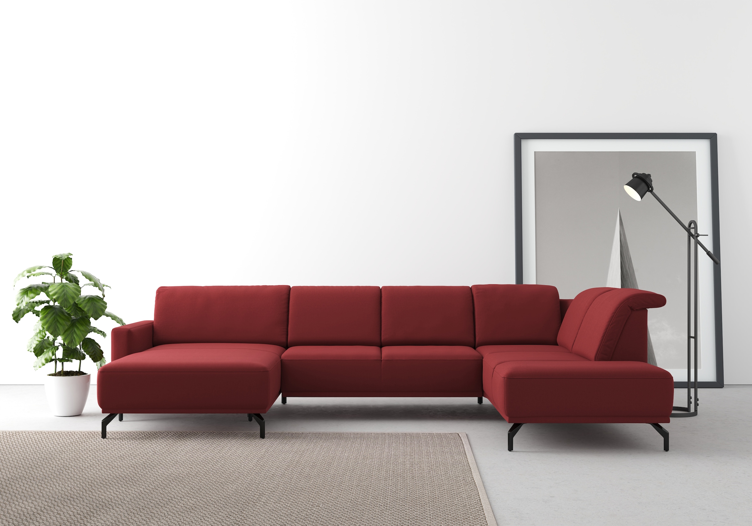 sit&more Wohnlandschaft »Bailando U-Form« wahlweise mit Kopfteilverstellung günstig online kaufen