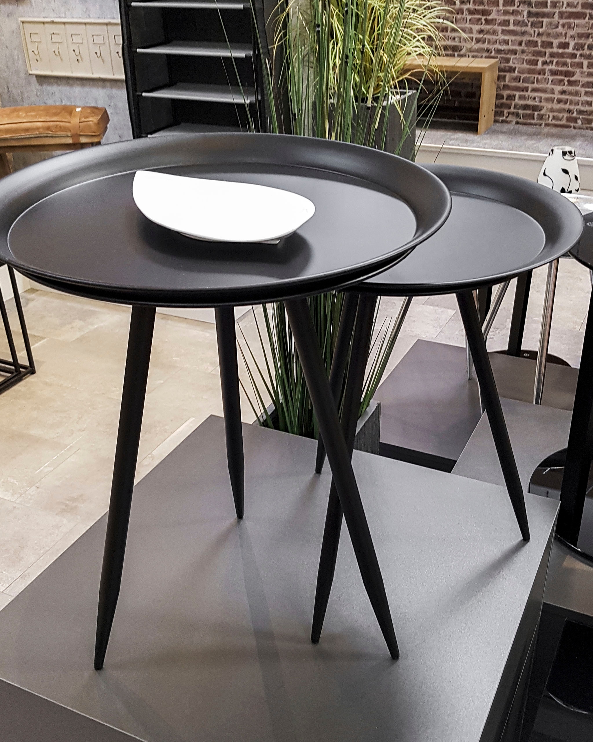HAKU Beistelltisch »Sofatisch, Wohnzimmertisch« 1 Stk. tlg. rund - aus Metall Schwarz - Ø/H 38/47 cm