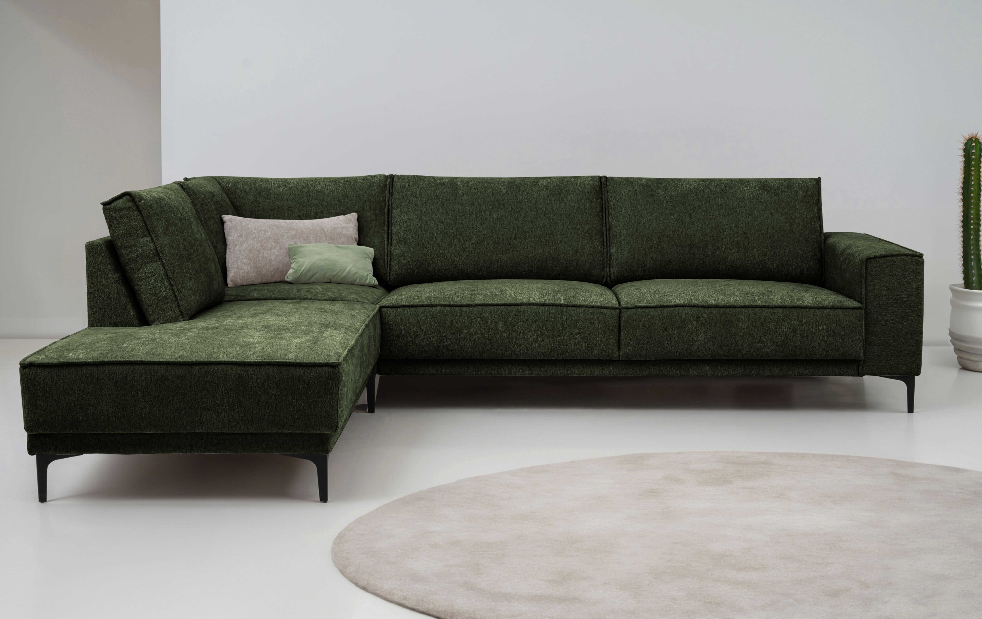 Places of Style Ecksofa »Polsterecke Oland, Struktur, Flachgewebe, Luxus-Mi günstig online kaufen