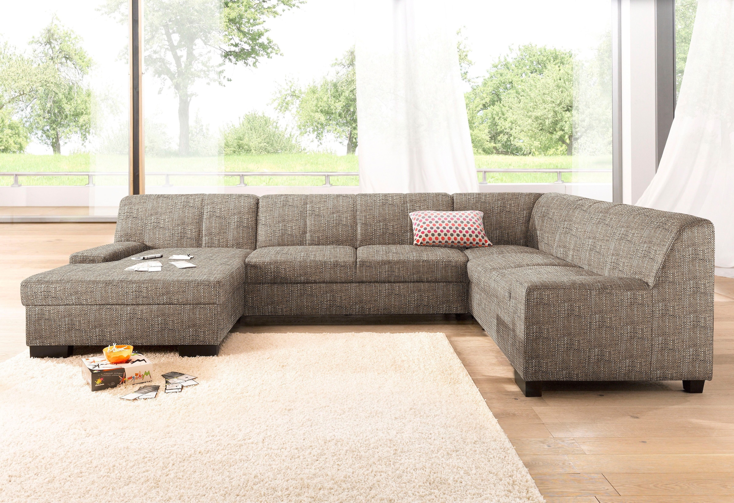 DOMO collection Wohnlandschaft »Norma Top, elegant und modern, flache Armle günstig online kaufen