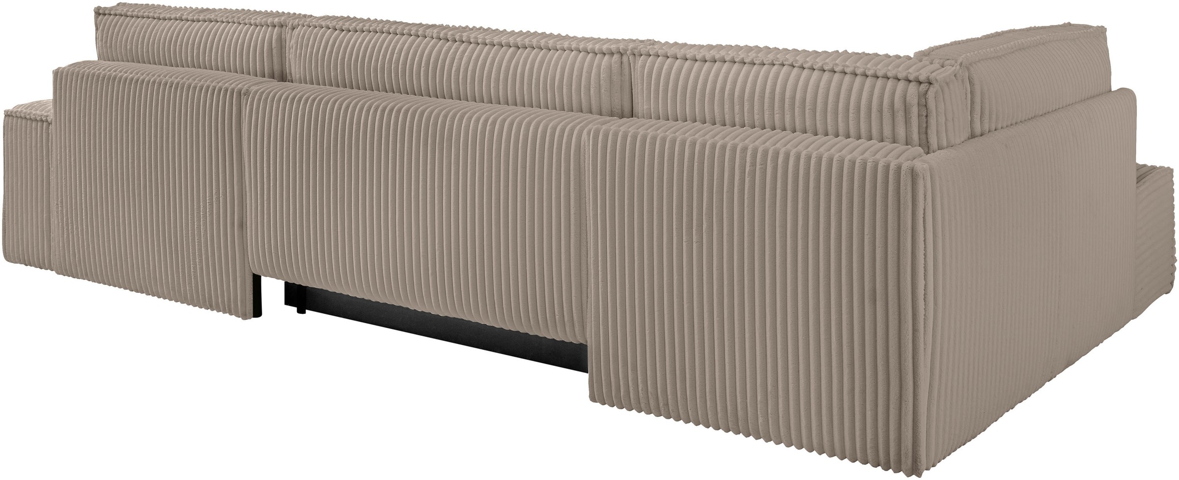 andas Wohnlandschaft »FINNLEY U-Form XXL 329 cm, Schlafsofa, Schlaffunktion m. Bettkasten«, (194/139 cm), Bouclé, Struktur und Cord