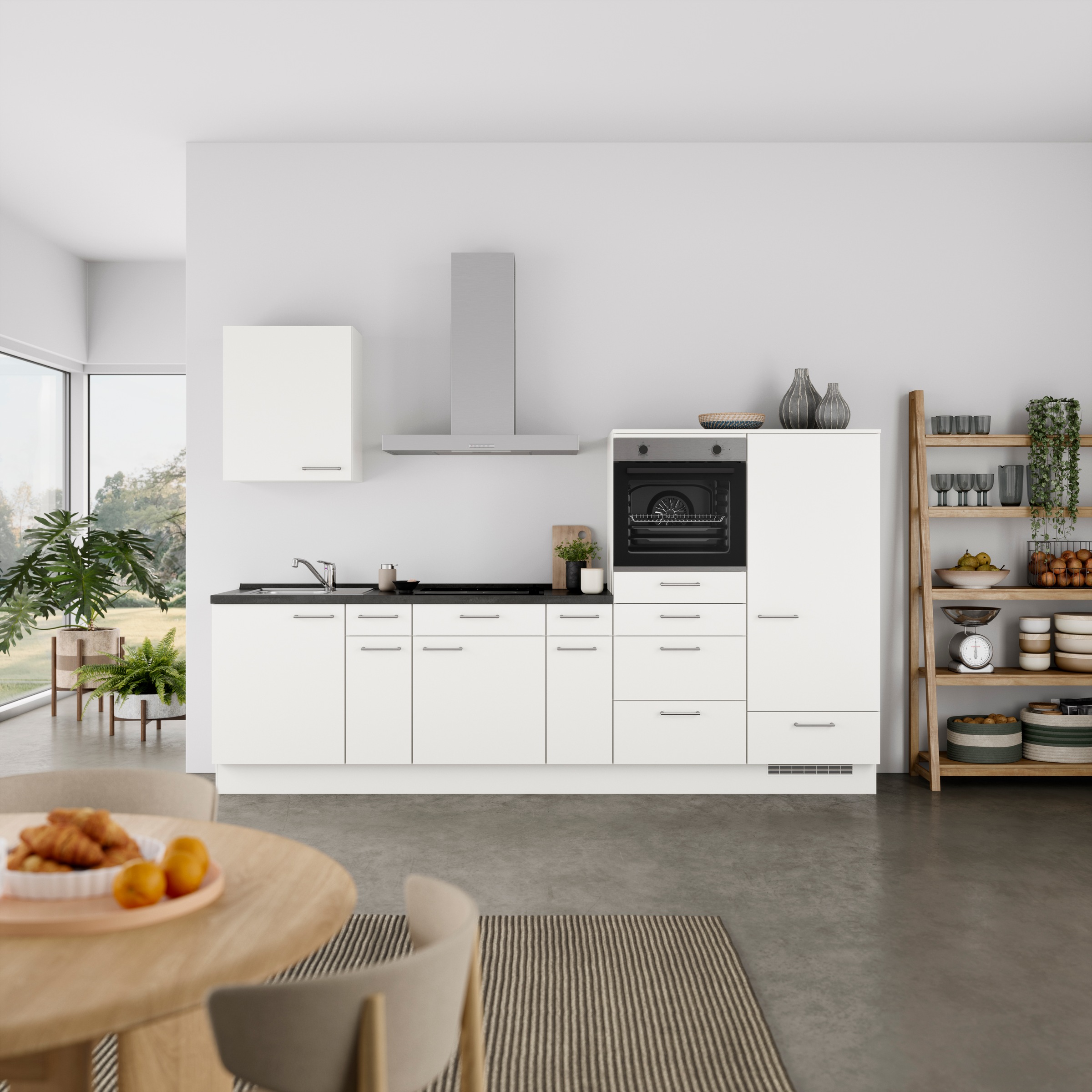 nobilia® Küchenzeile »"Laser I", Ausrichtung wählbar, Breite 300 cm« vormon günstig online kaufen