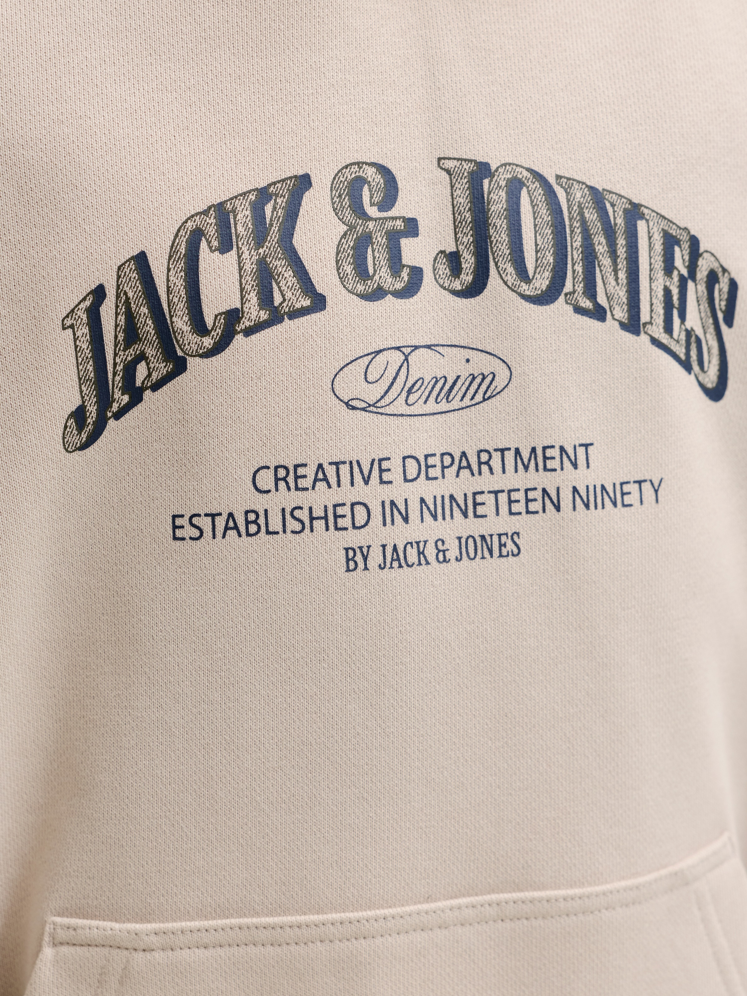 Jack & Jones Junior Kapuzensweatshirt »JJEDENVER LOGO SWEAT HOOD JNR«, Baumwollmischung, locker geschnitten
